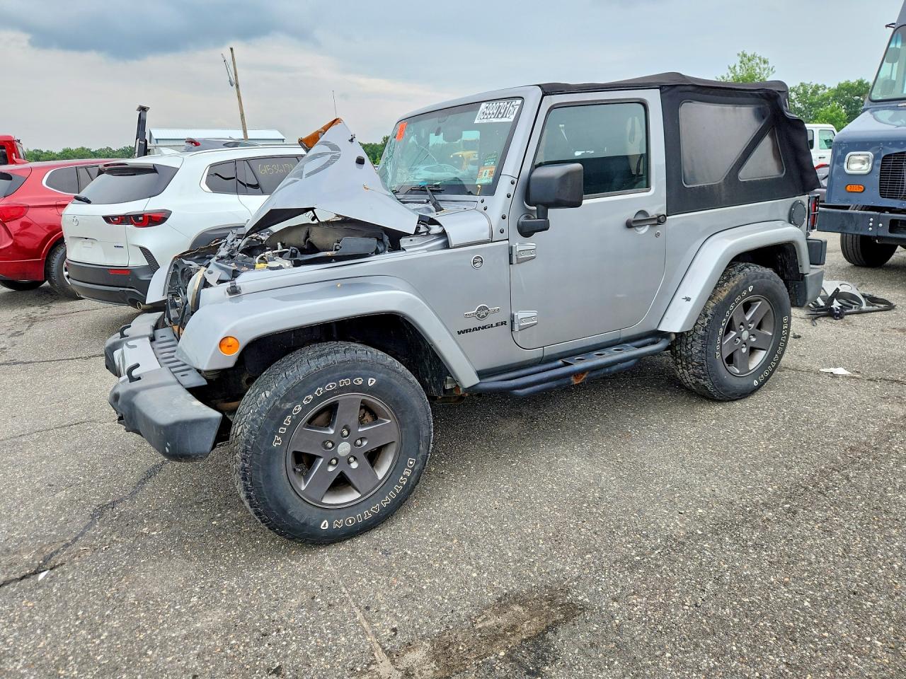 2015 Jeep Wrangler Sport Gray vin: 1C4AJWAG4FL590002