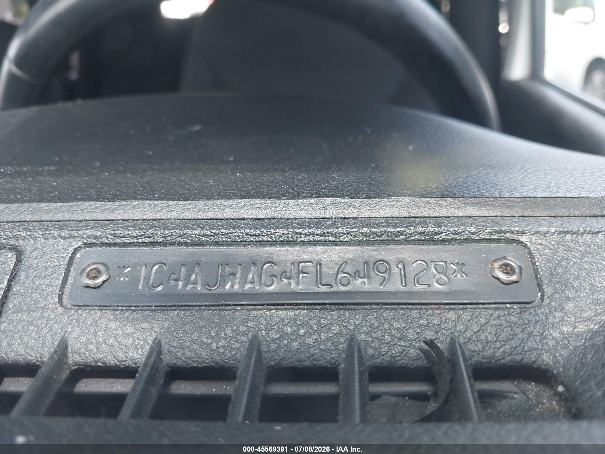 2015 Jeep Wrangler Sport Белый vin: 1C4AJWAG4FL649128