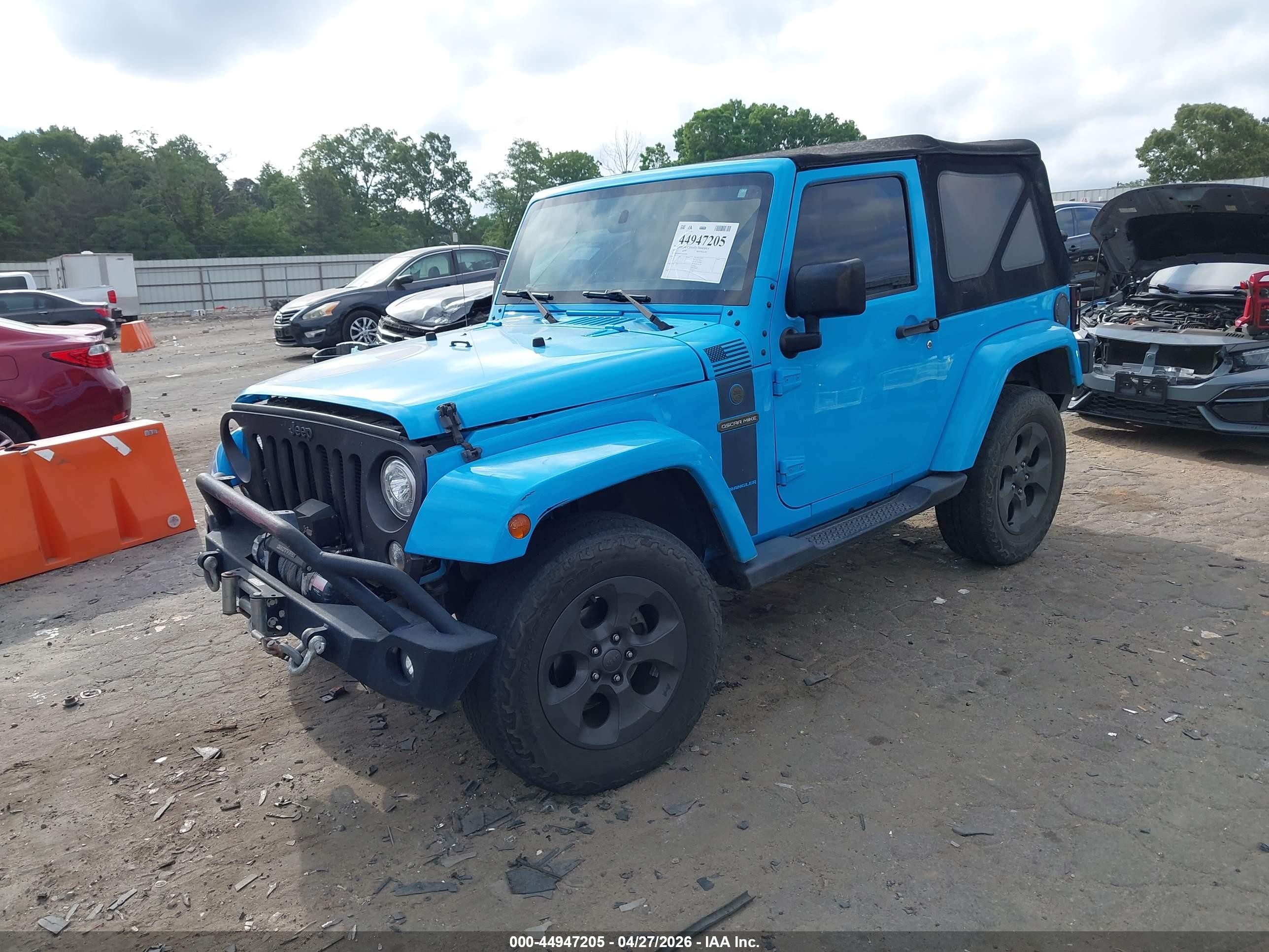 2017 Jeep Wrangler Freedom 4x4 Синий vin: 1C4AJWAG4HL563482