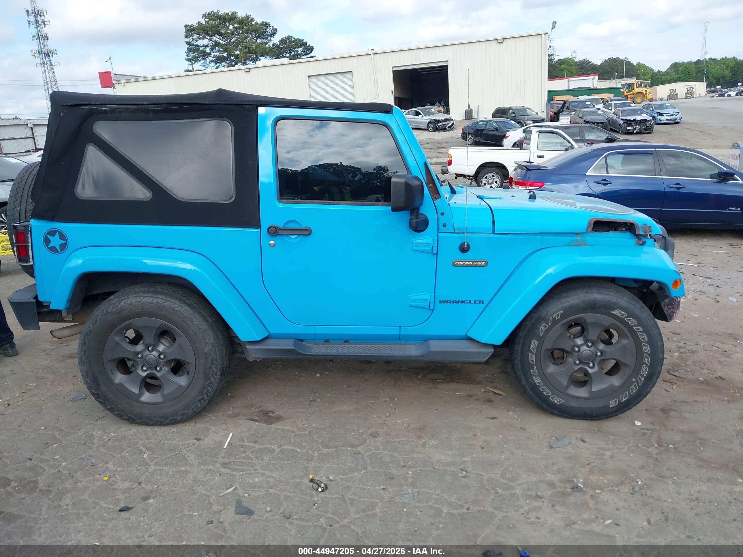 2017 Jeep Wrangler Freedom 4x4 Синий vin: 1C4AJWAG4HL563482