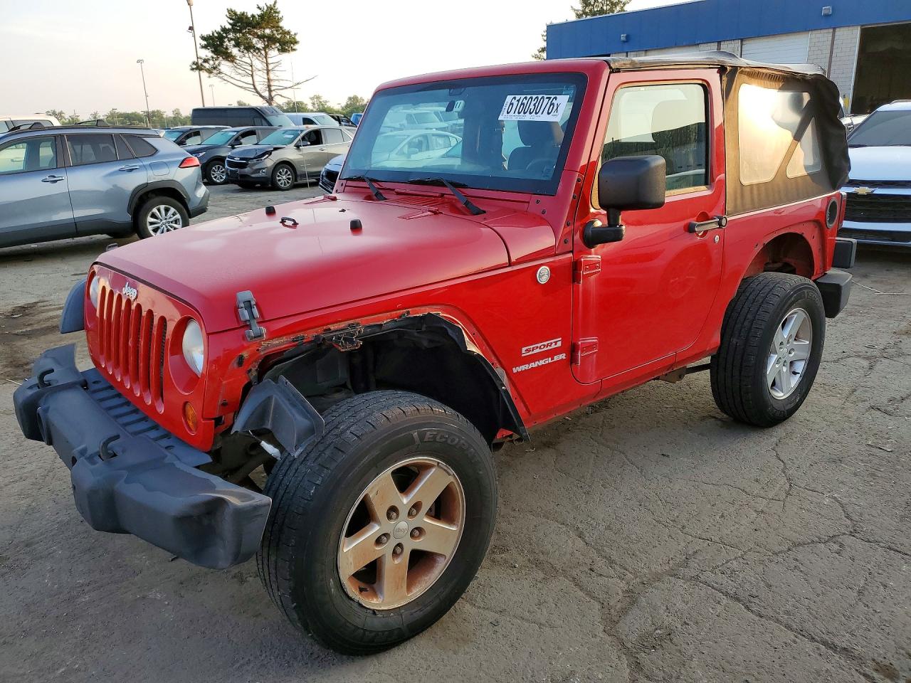 2012 Jeep Wrangler Sport Red vin: 1C4AJWAG5CL106849