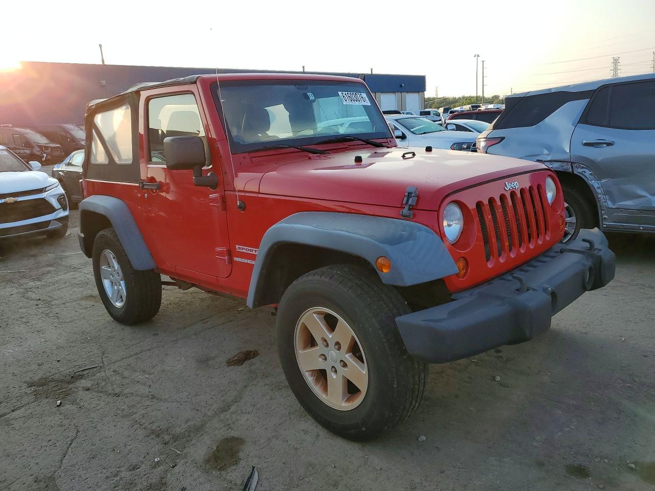 2012 Jeep Wrangler Sport Red vin: 1C4AJWAG5CL106849