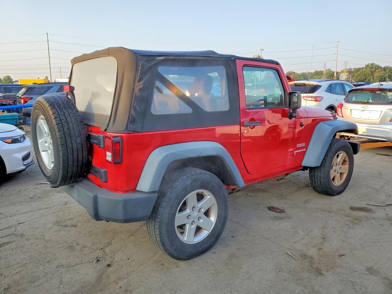 2012 Jeep Wrangler Sport Red vin: 1C4AJWAG5CL106849