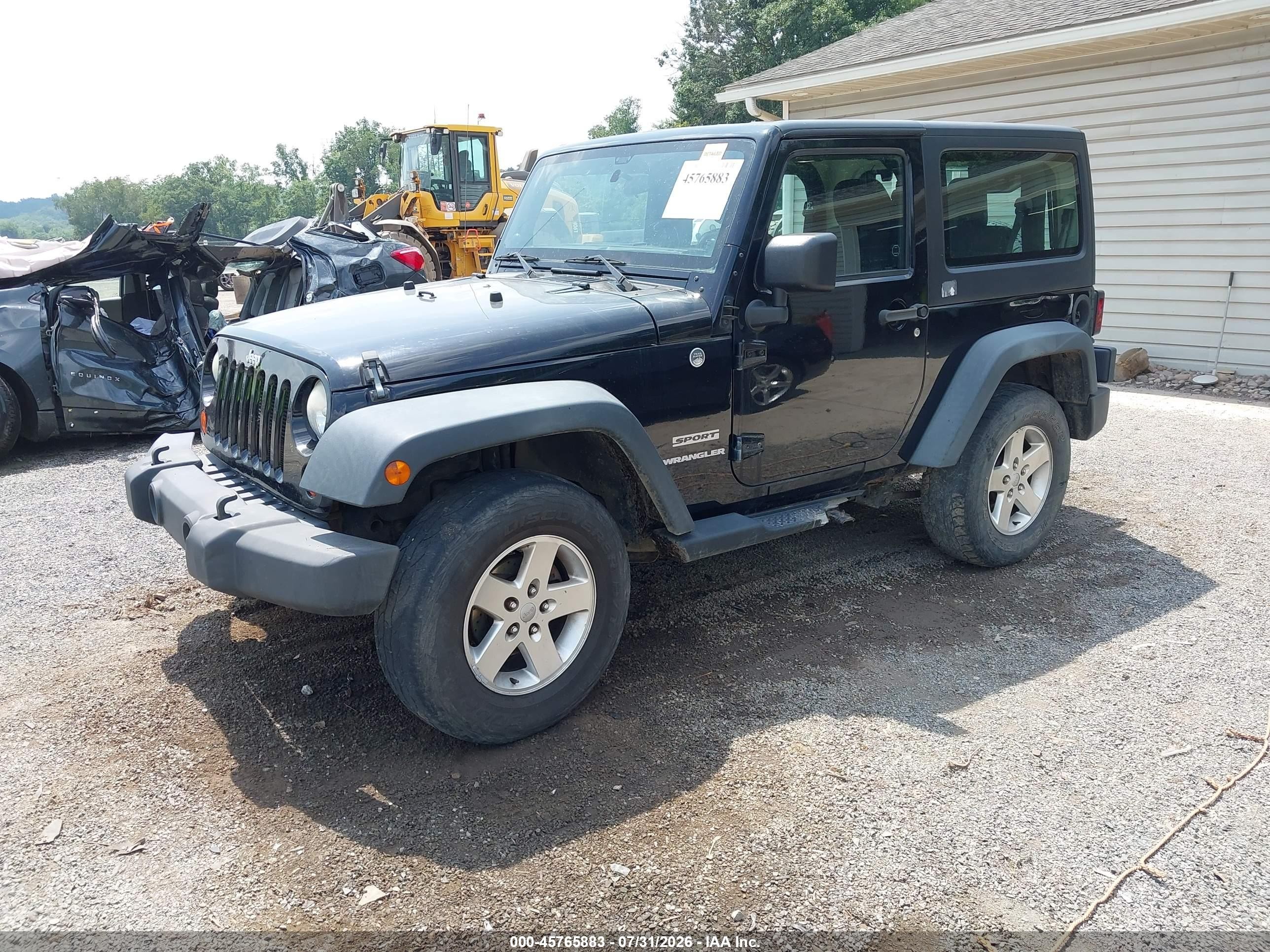 2012 Jeep Wrangler Sport Black vin: 1C4AJWAG5CL177548