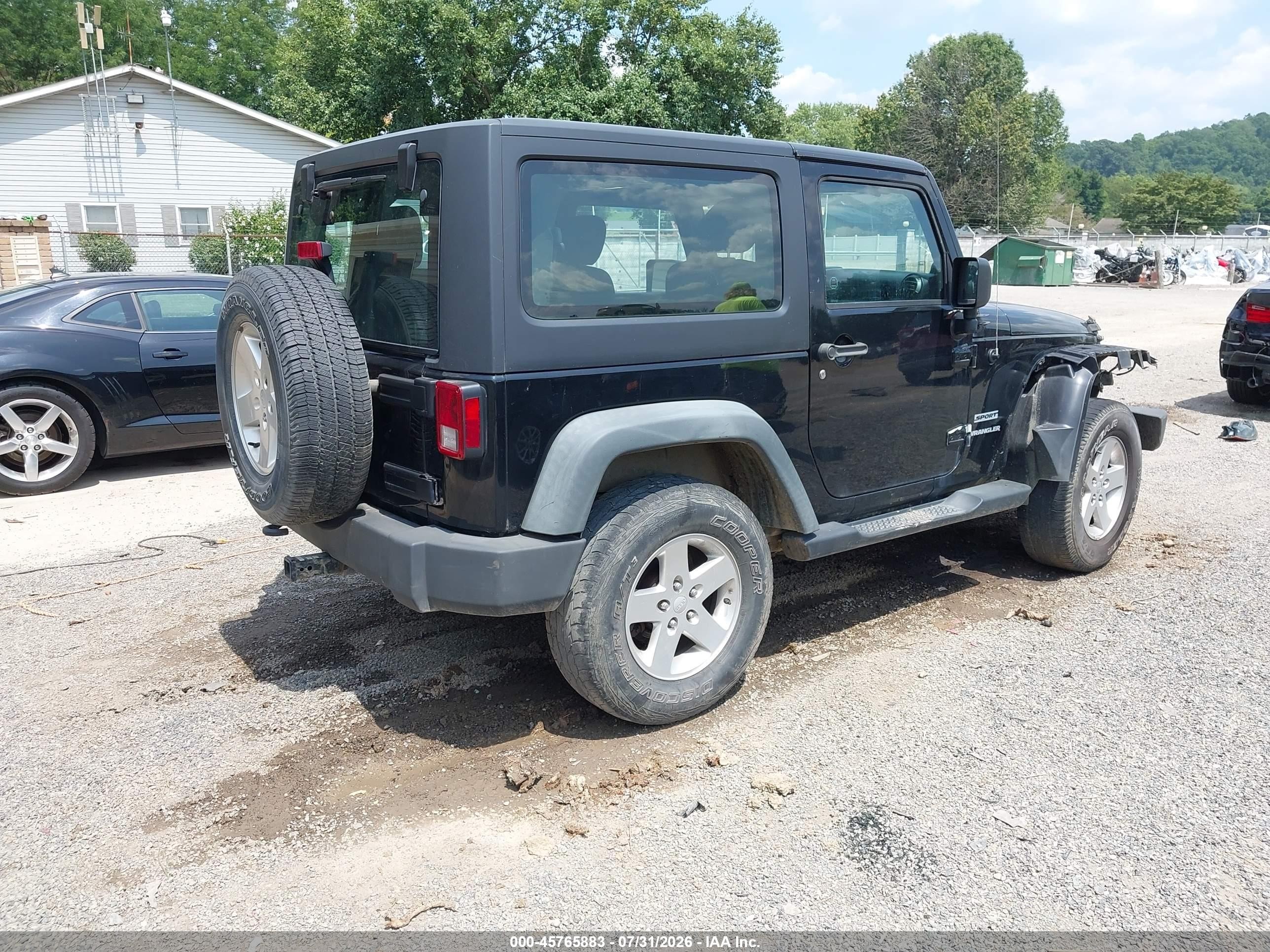 2012 Jeep Wrangler Sport Black vin: 1C4AJWAG5CL177548