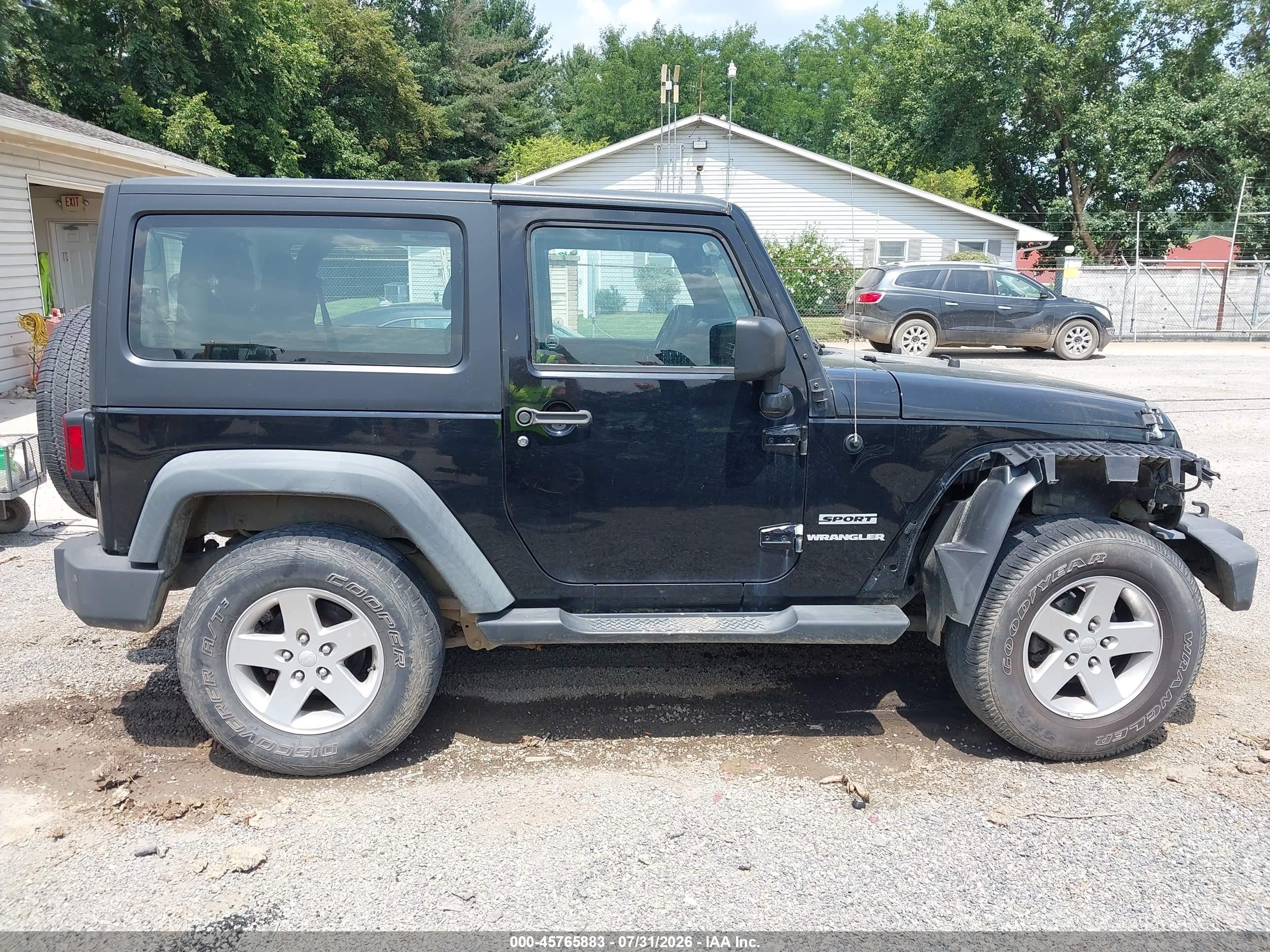 2012 Jeep Wrangler Sport Black vin: 1C4AJWAG5CL177548