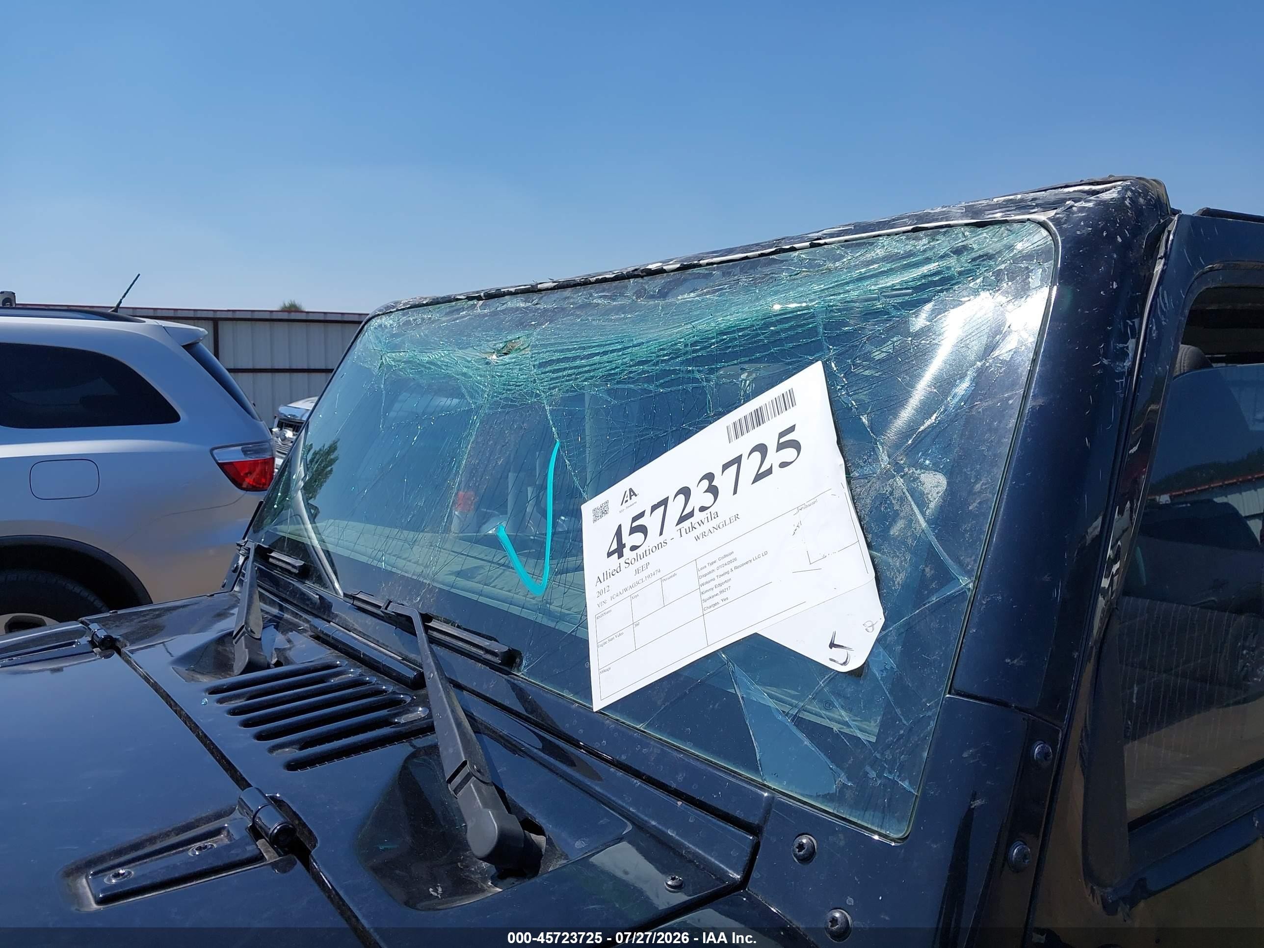 2012 Jeep Wrangler Sport Black vin: 1C4AJWAG5CL193474