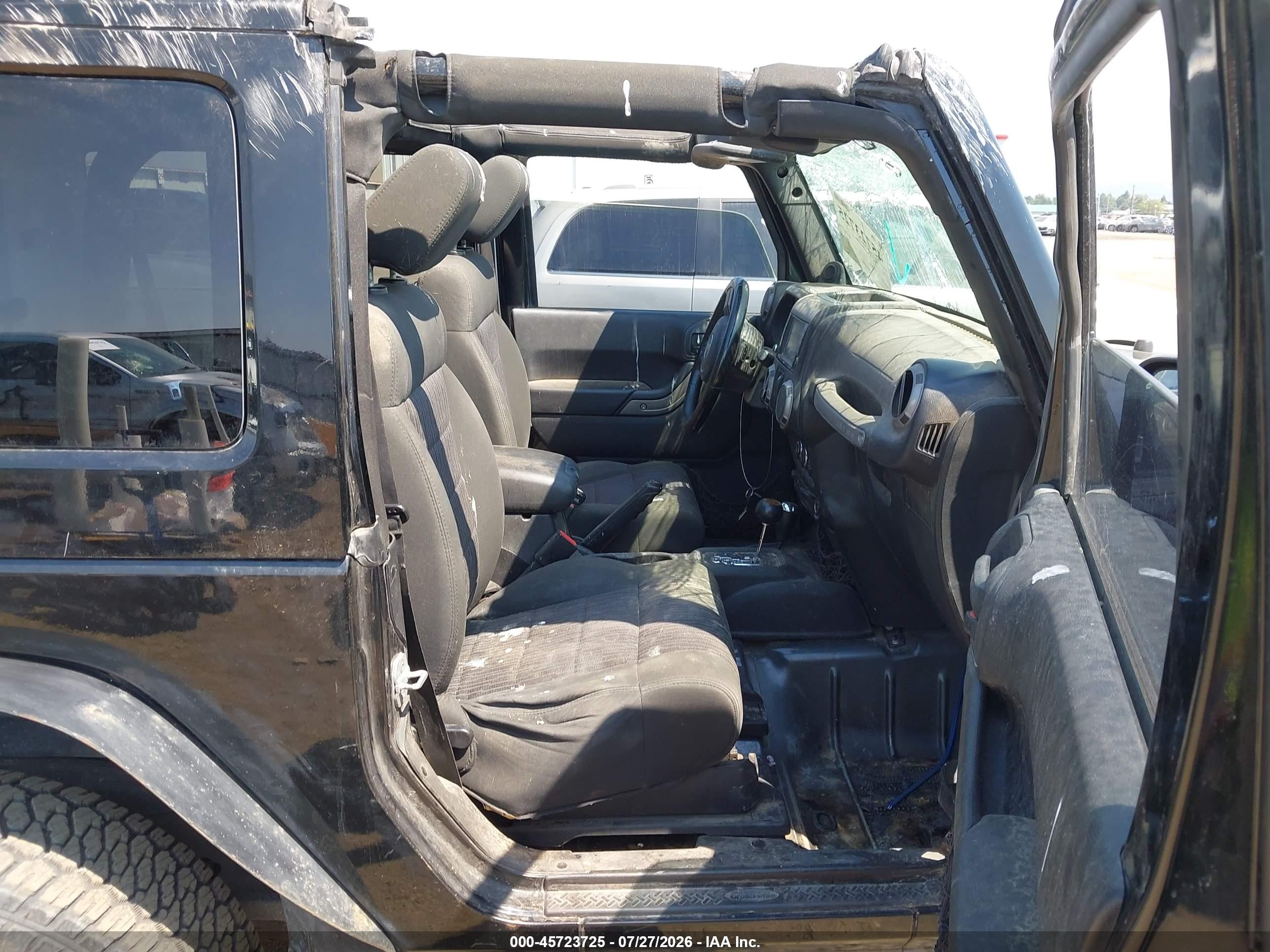2012 Jeep Wrangler Sport Black vin: 1C4AJWAG5CL193474