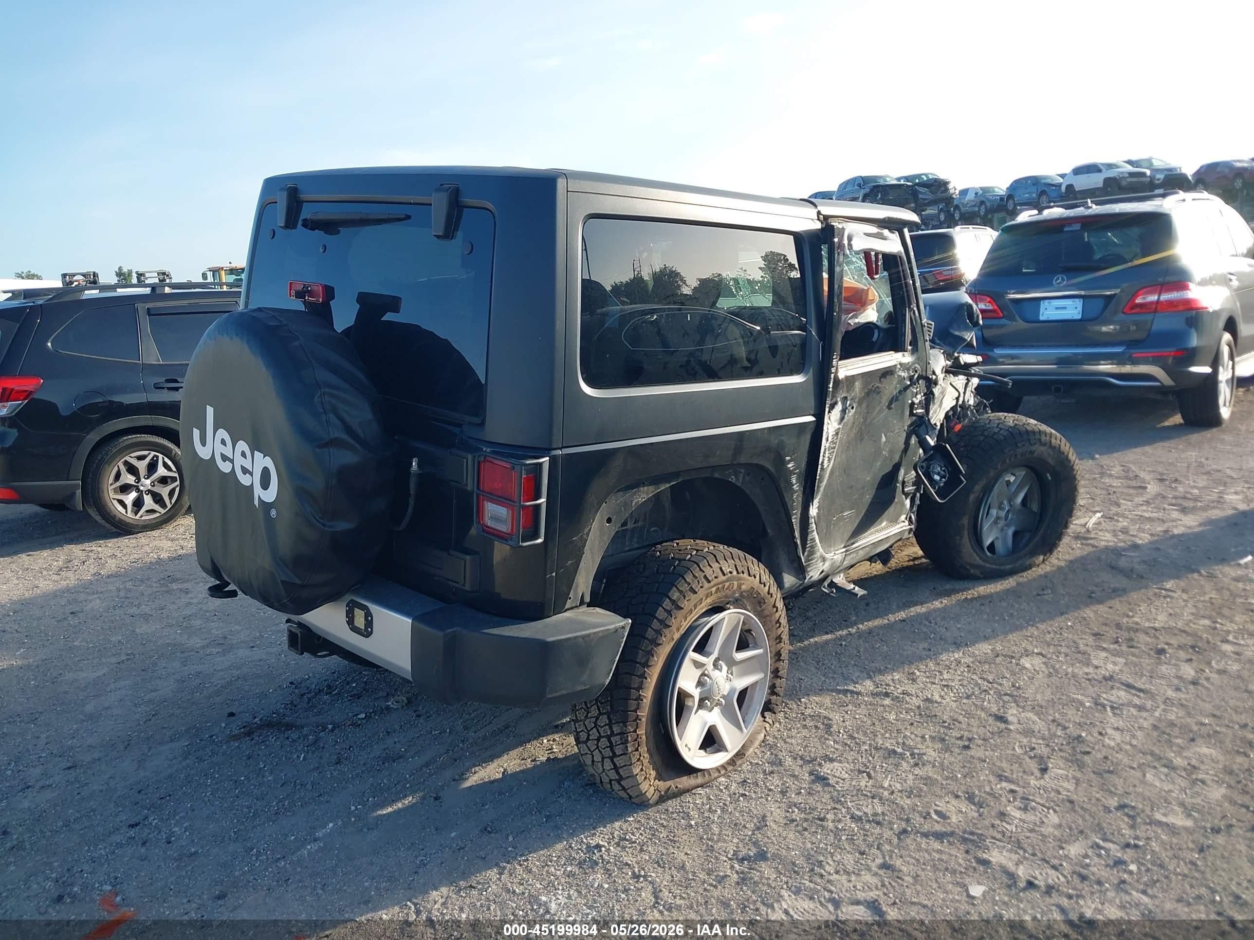 2012 Jeep Wrangler Sport Черный vin: 1C4AJWAG5CL237568