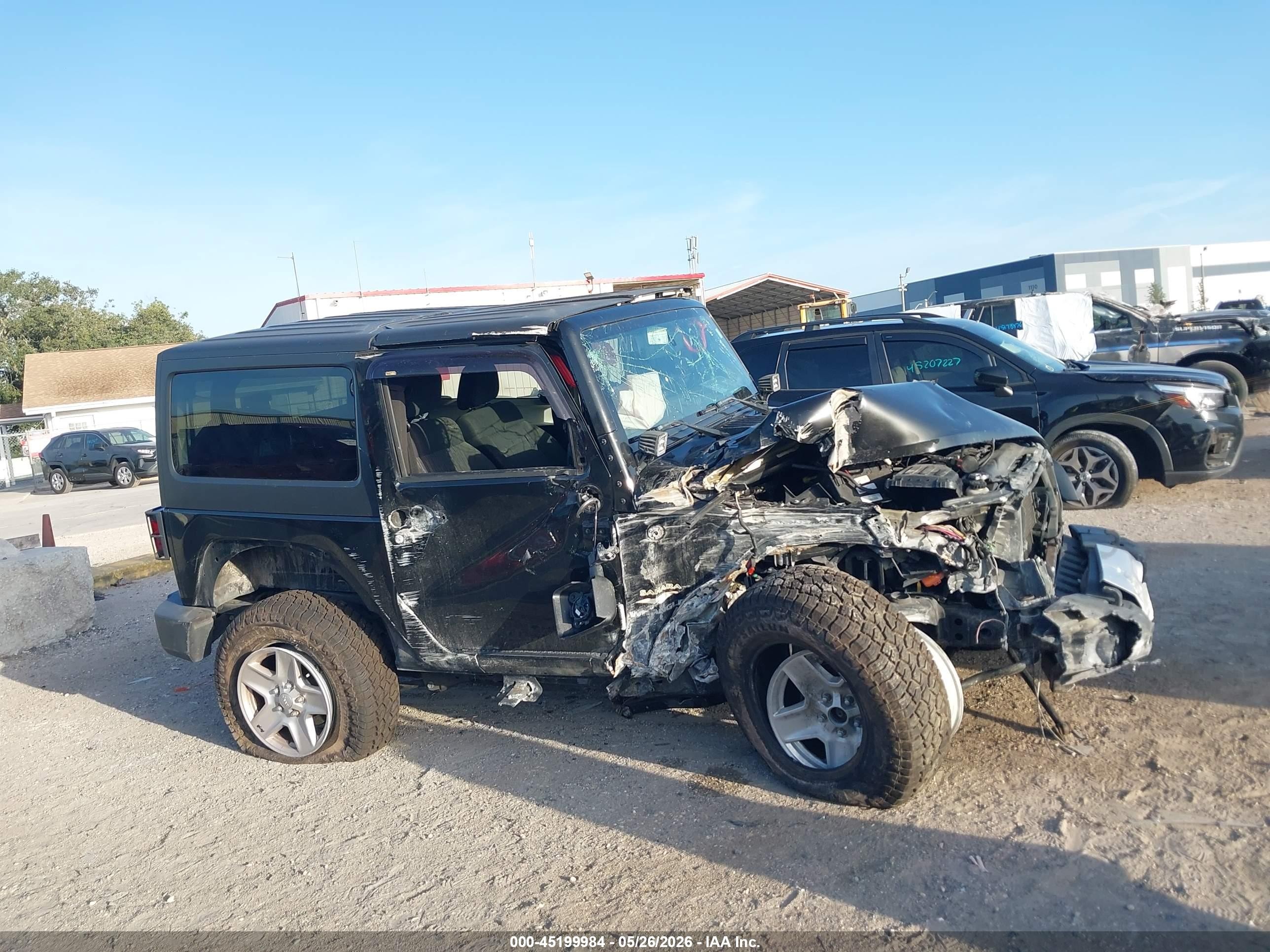 2012 Jeep Wrangler Sport Черный vin: 1C4AJWAG5CL237568
