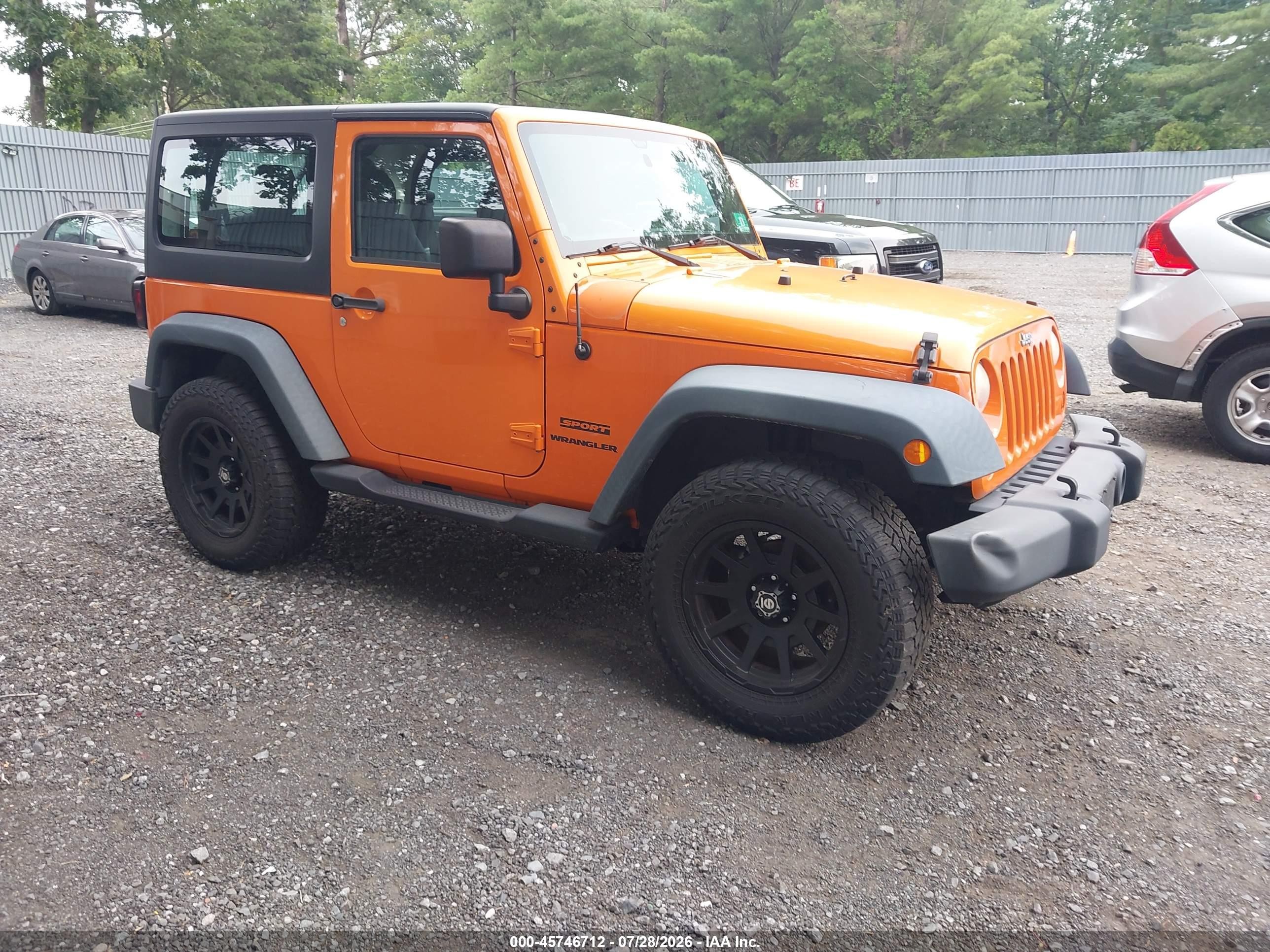 2012 Jeep Wrangler Sport Orange vin: 1C4AJWAG5CL279755