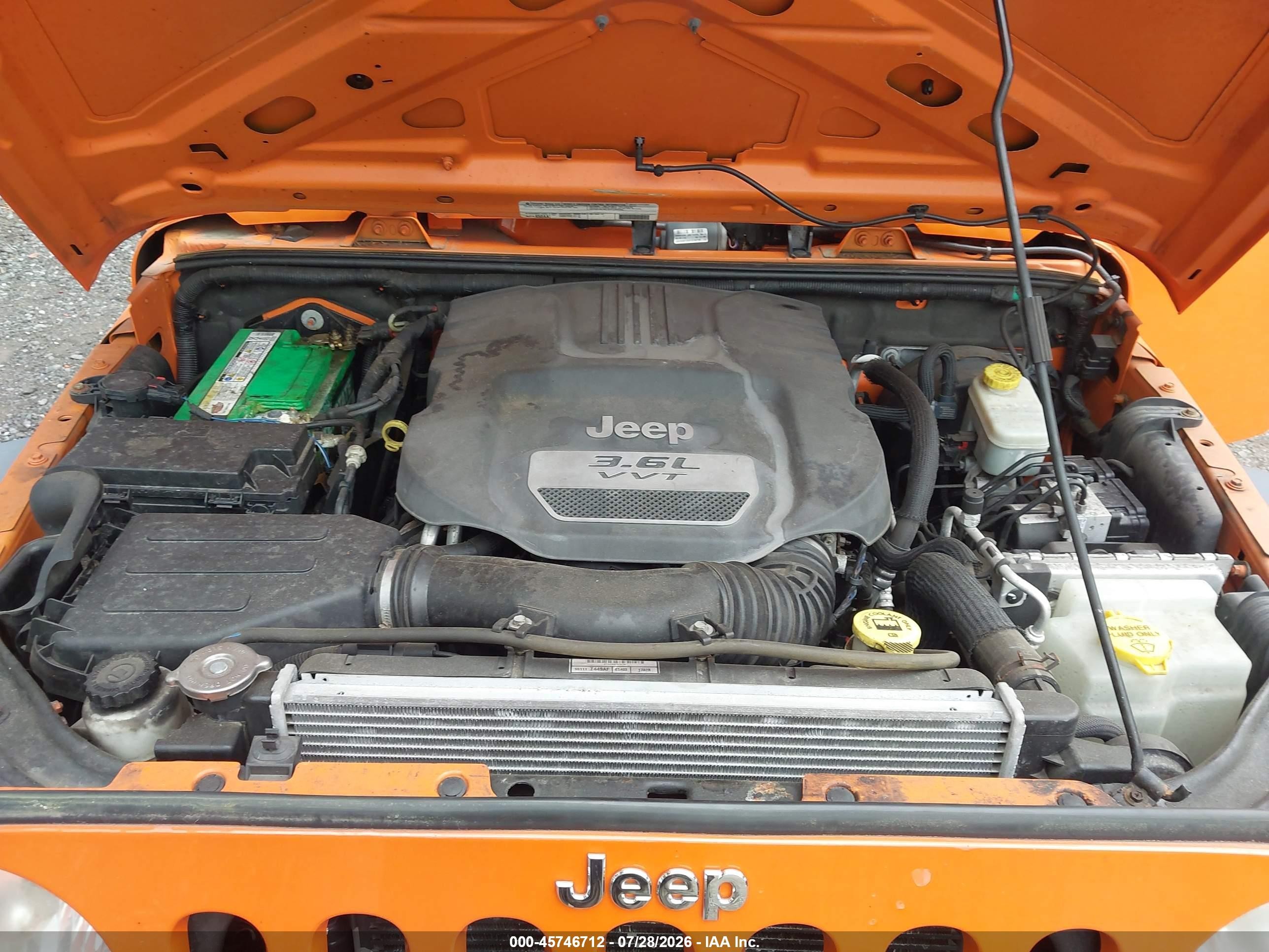 2012 Jeep Wrangler Sport Orange vin: 1C4AJWAG5CL279755