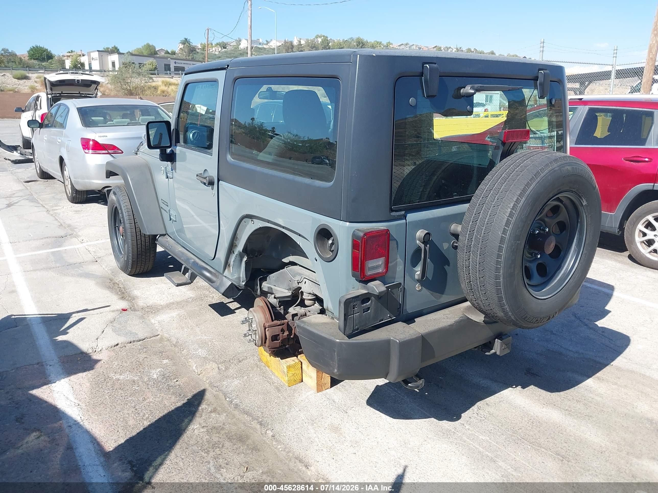 2015 Jeep Wrangler Sport Gray vin: 1C4AJWAG5FL668271