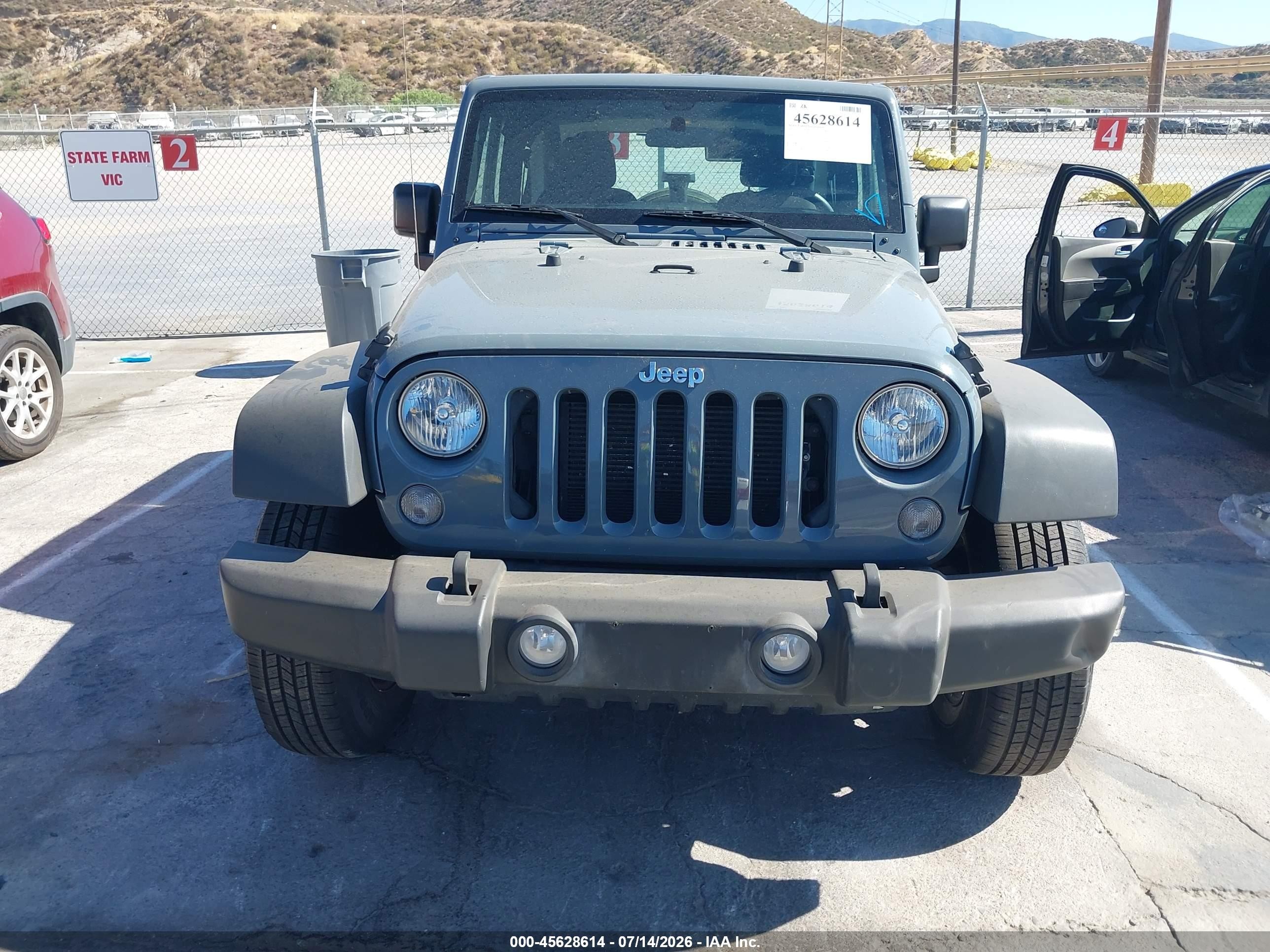 2015 Jeep Wrangler Sport Gray vin: 1C4AJWAG5FL668271