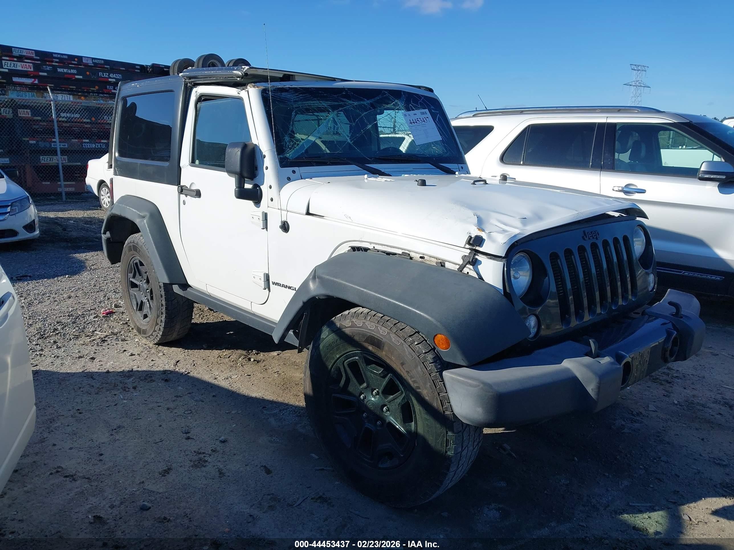 2015 Jeep Wrangler Willys Wheeler White vin: 1C4AJWAG5FL742854