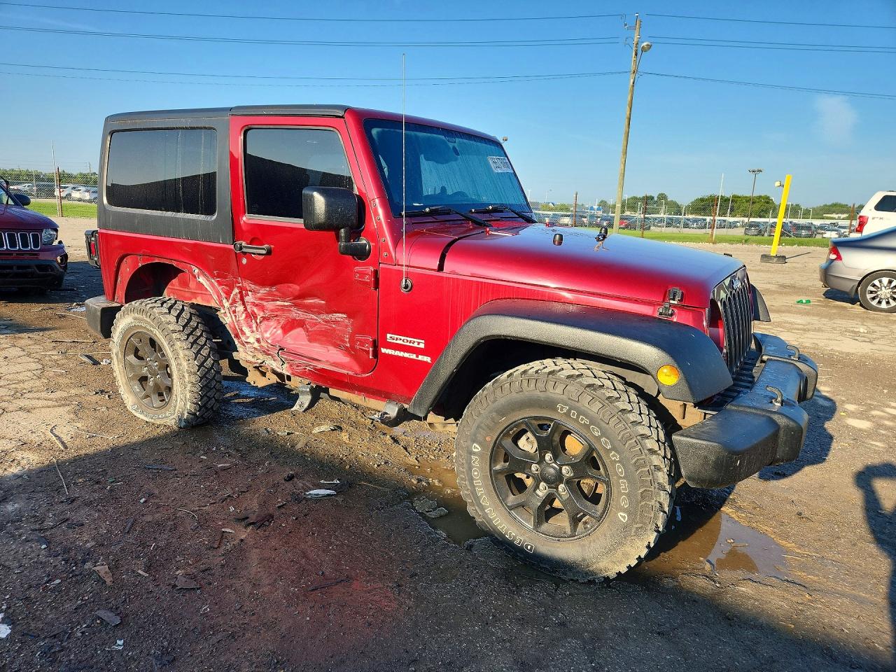 2012 Jeep Wrangler Sport Maroon vin: 1C4AJWAG6CL168535