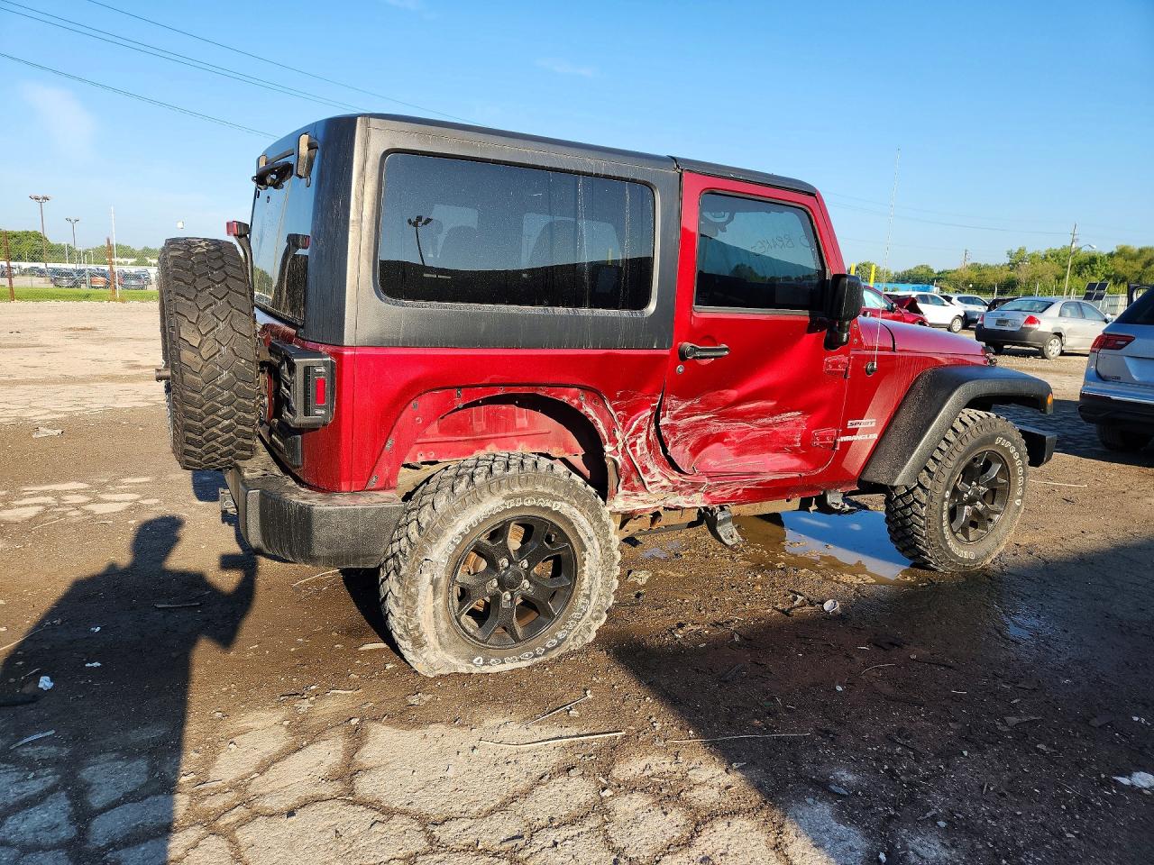 2012 Jeep Wrangler Sport Maroon vin: 1C4AJWAG6CL168535