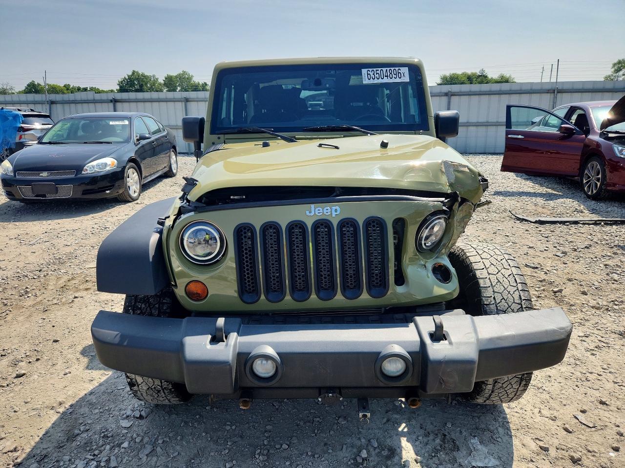 2013 Jeep Wrangler Sport Green vin: 1C4AJWAG6DL599149