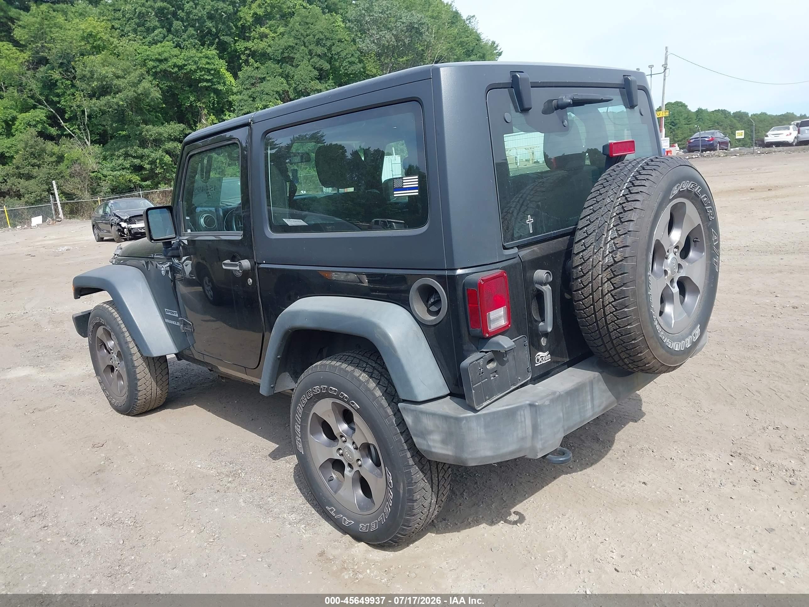 2013 Jeep Wrangler Sport Черный vin: 1C4AJWAG6DL649807