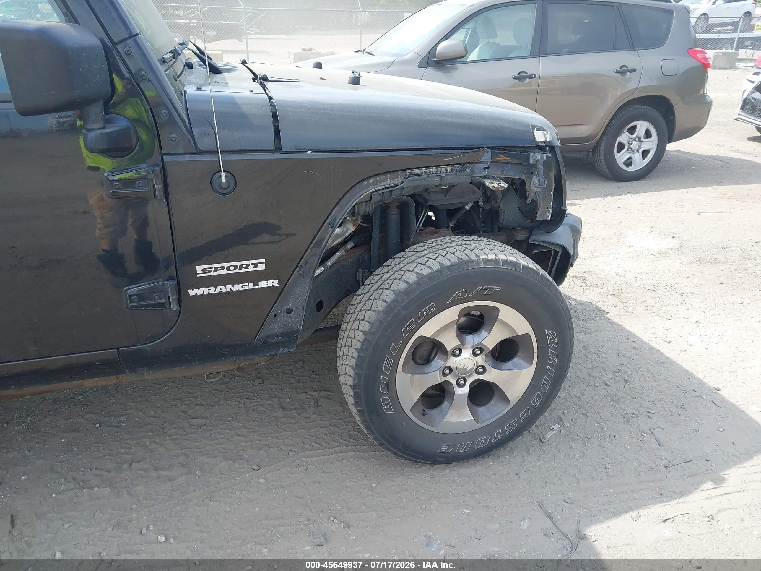 2013 Jeep Wrangler Sport Черный vin: 1C4AJWAG6DL649807