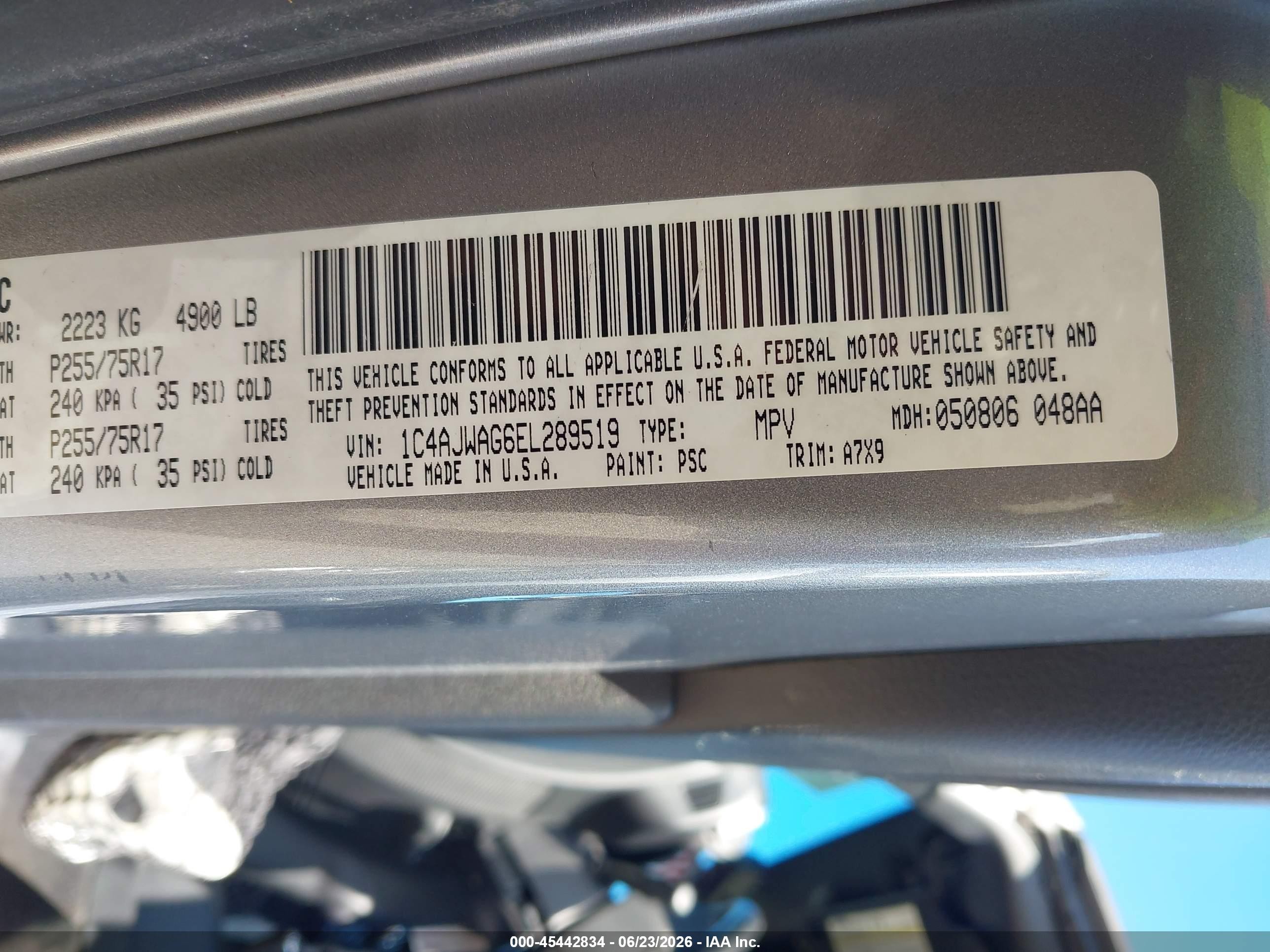 2014 Jeep Wrangler Sport Gray vin: 1C4AJWAG6EL289519