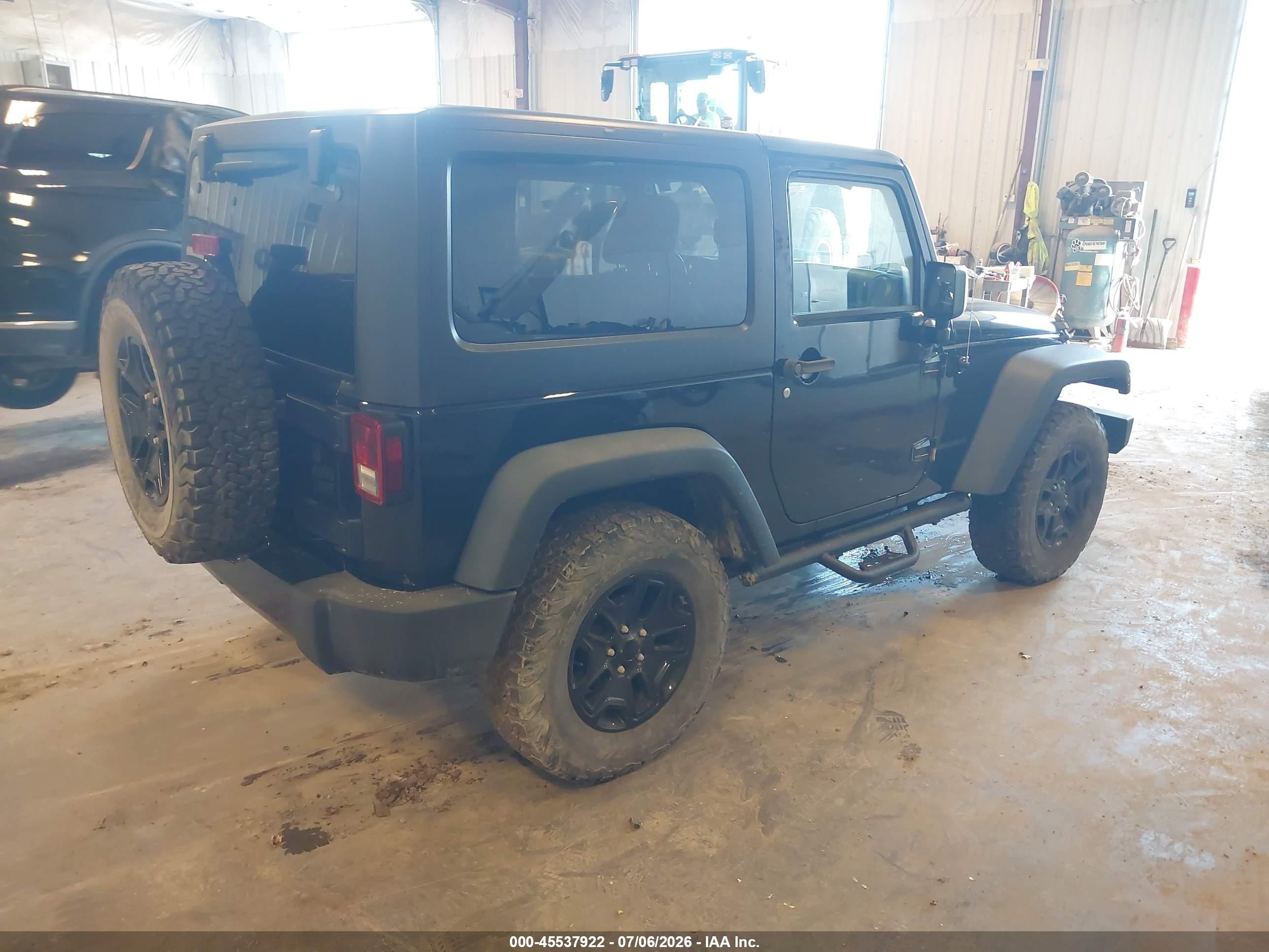 2015 Jeep Wrangler Willys Wheeler Black vin: 1C4AJWAG6FL565795