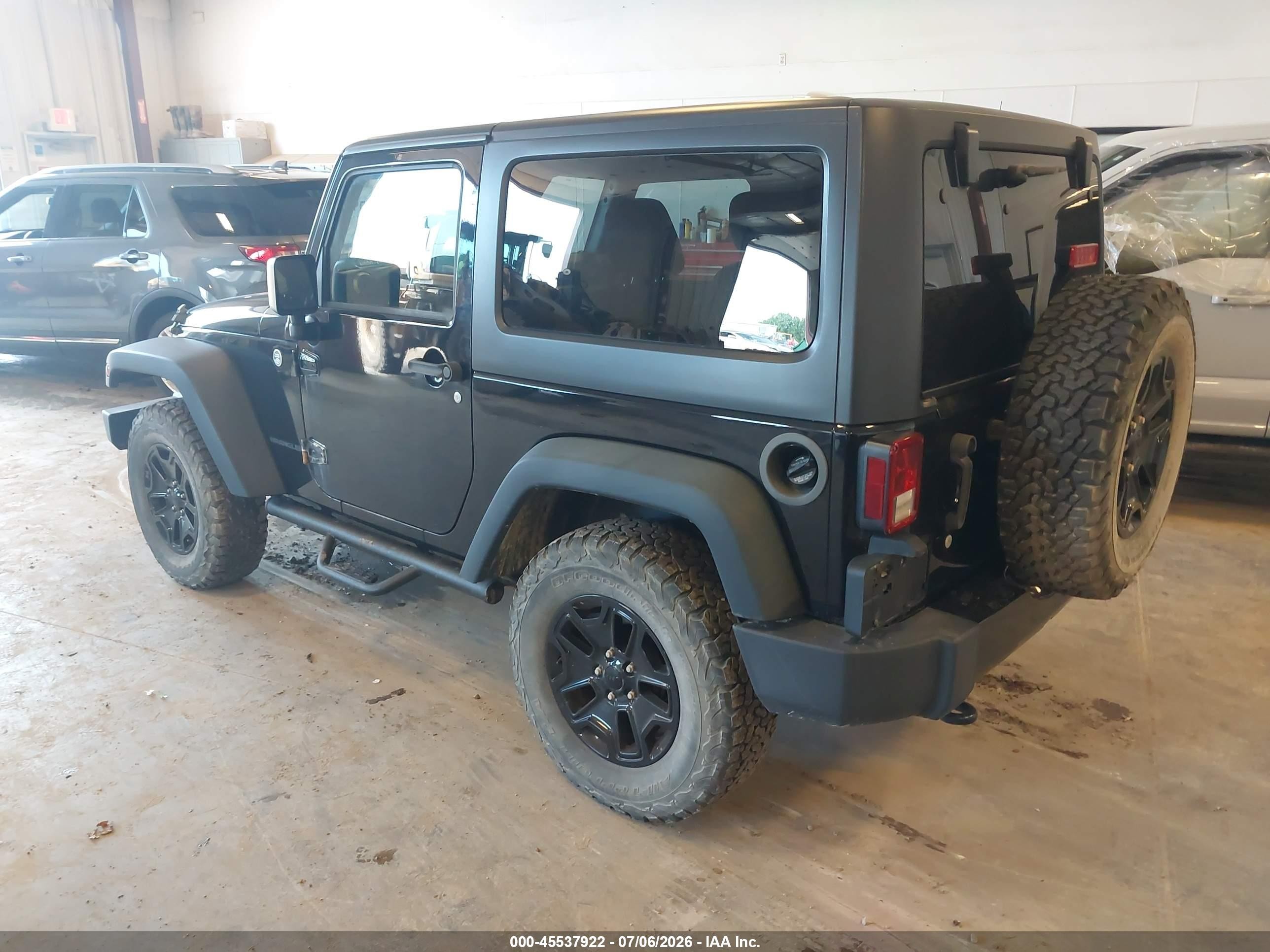 2015 Jeep Wrangler Willys Wheeler Black vin: 1C4AJWAG6FL565795