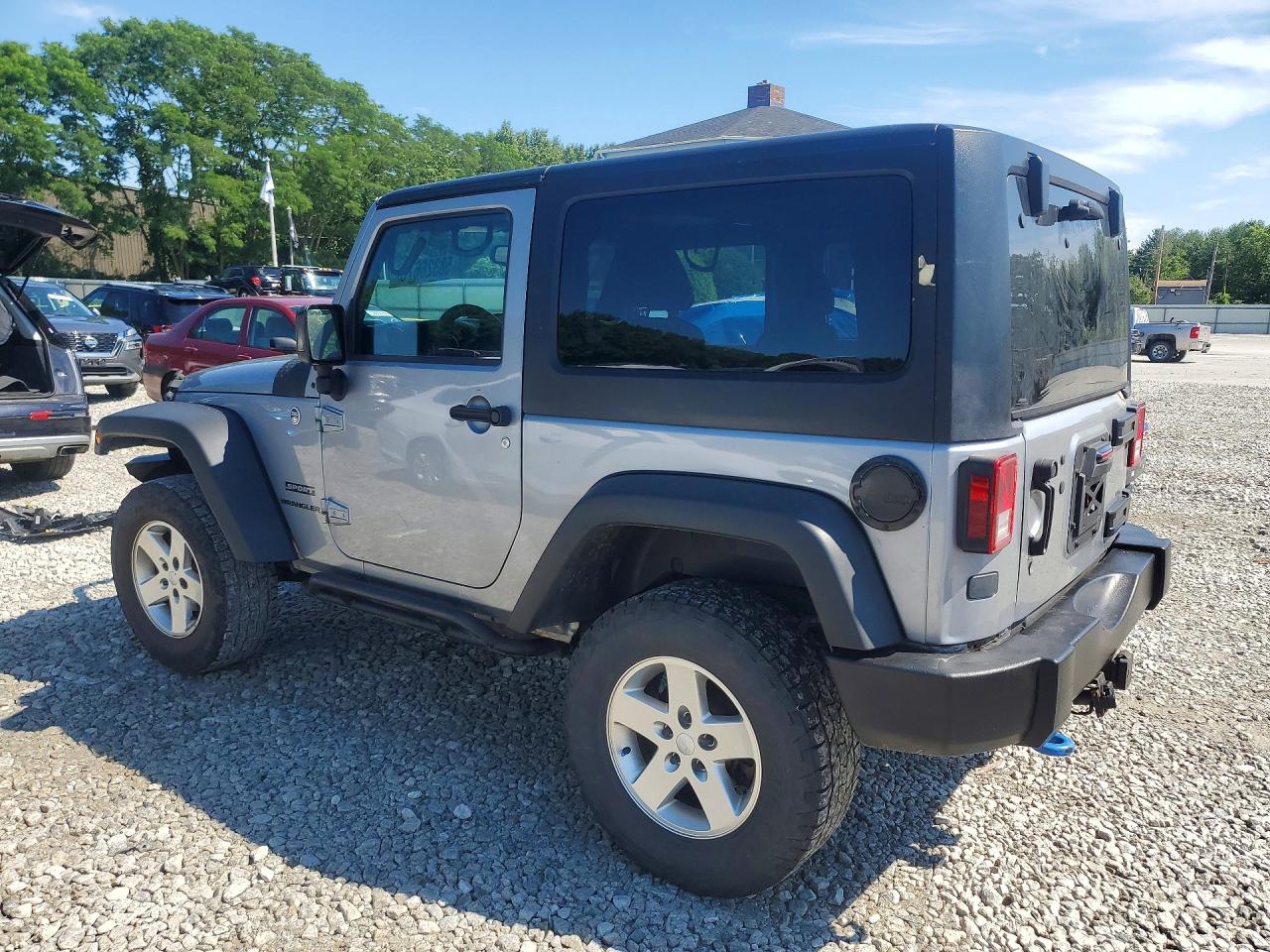 2015 Jeep Wrangler Sport Серый vin: 1C4AJWAG6FL608418