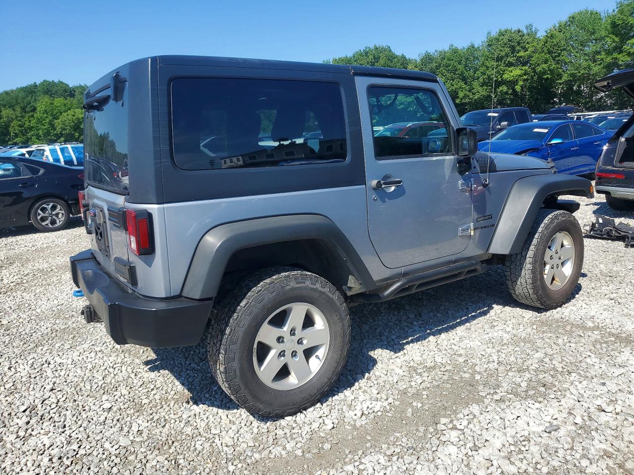 2015 Jeep Wrangler Sport Серый vin: 1C4AJWAG6FL608418