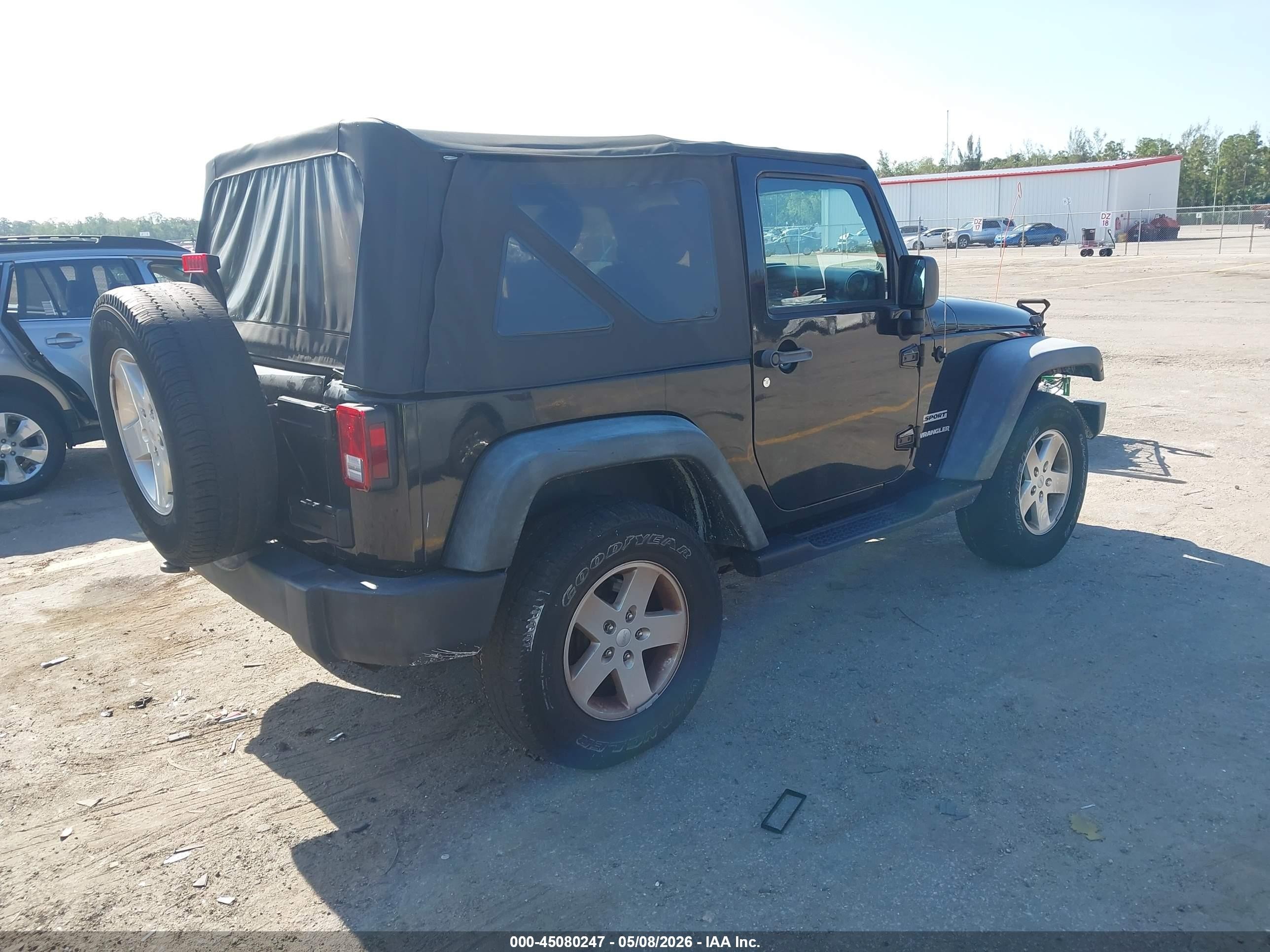 2012 Jeep Wrangler Sport Черный vin: 1C4AJWAG7CL134801