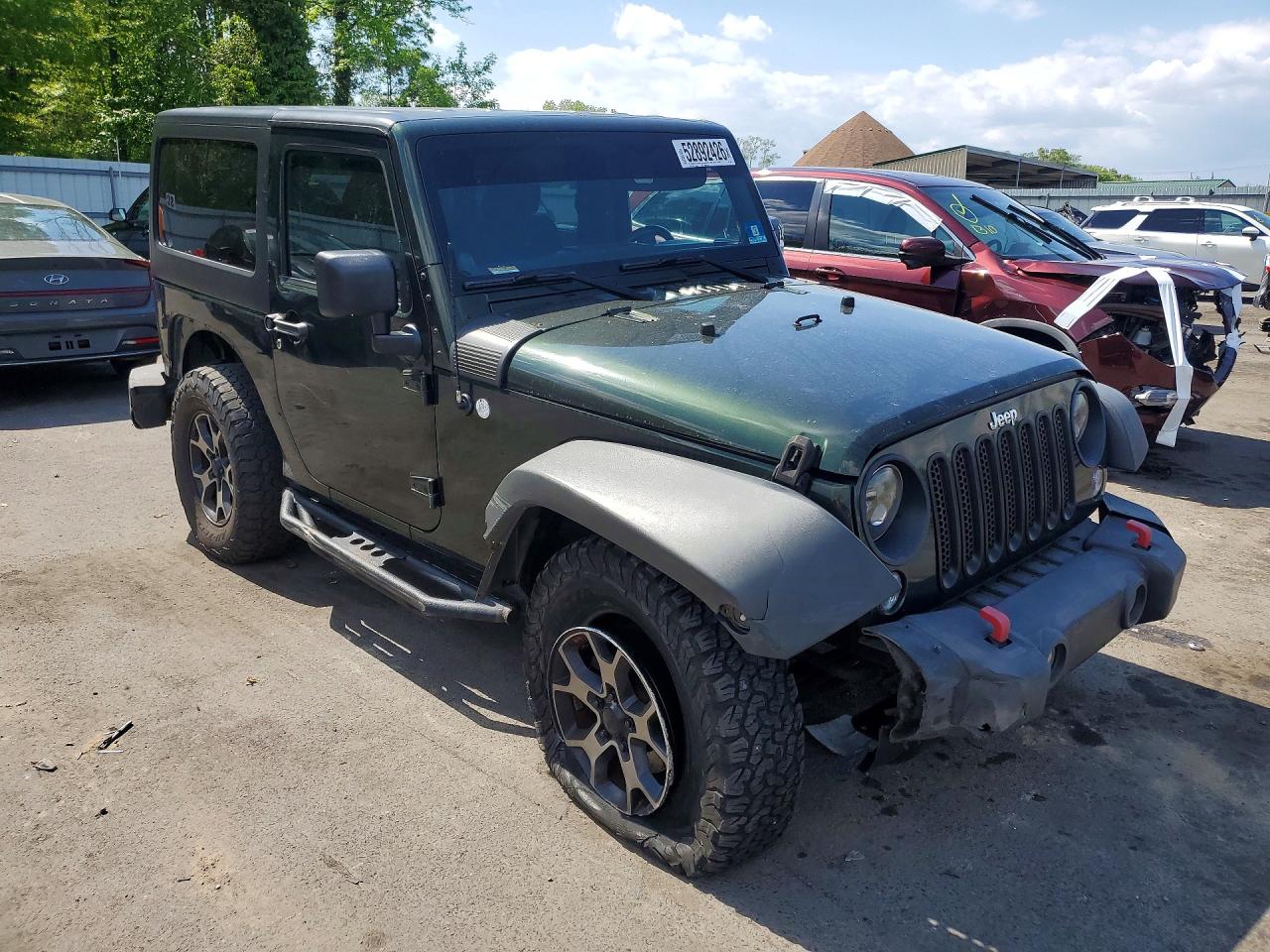 2012 Jeep Wrangler Sport Green vin: 1C4AJWAG7CL136841