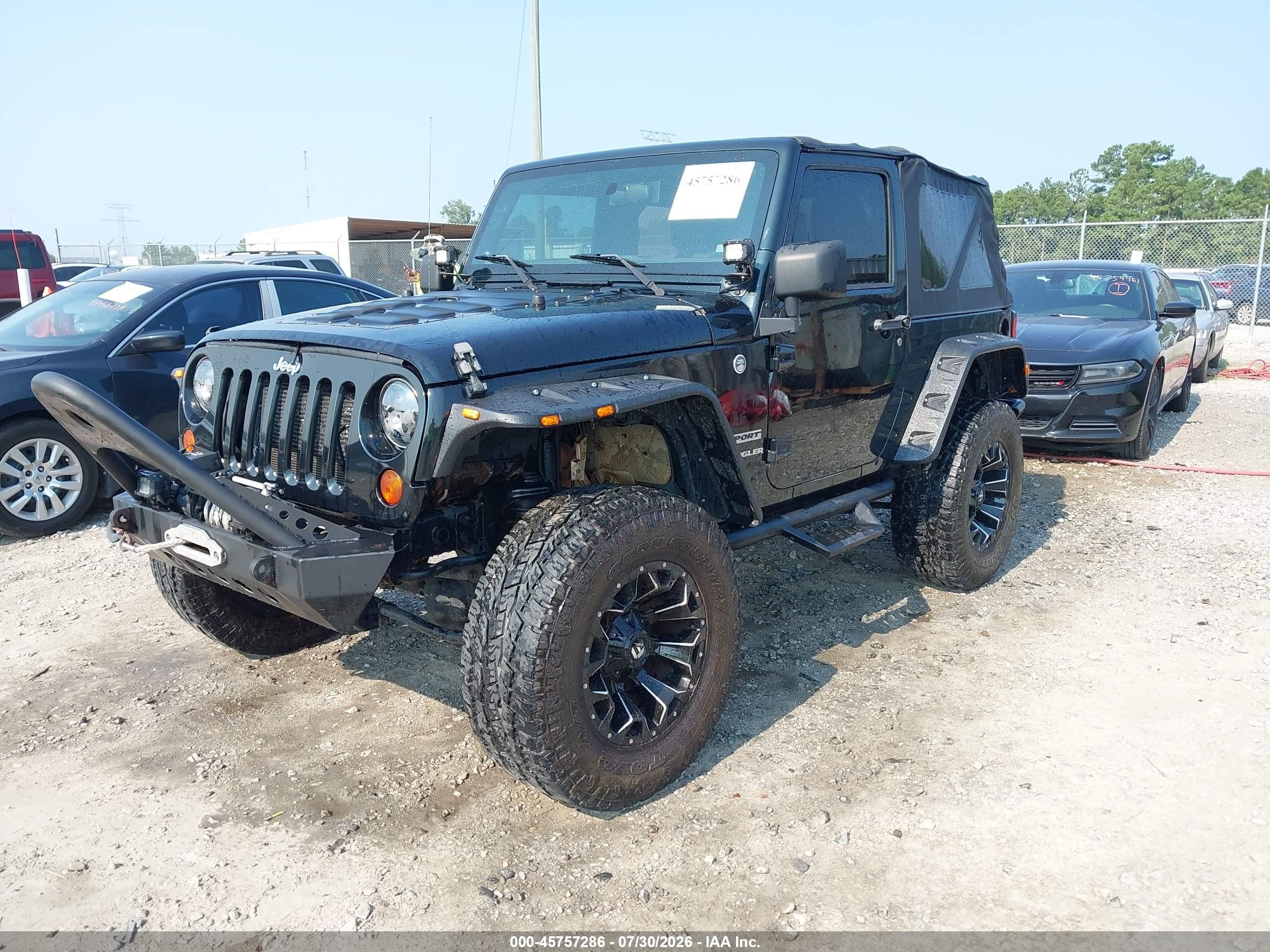 2012 Jeep Wrangler Sport Black vin: 1C4AJWAG7CL193380