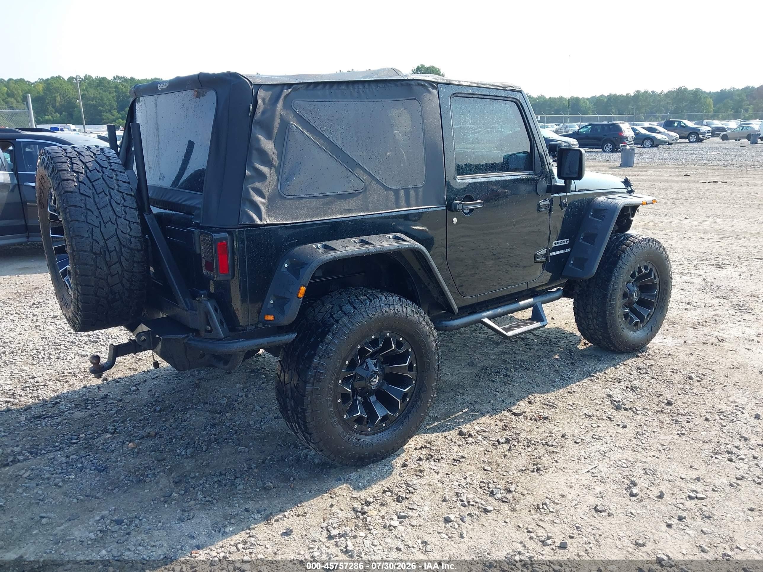 2012 Jeep Wrangler Sport Black vin: 1C4AJWAG7CL193380