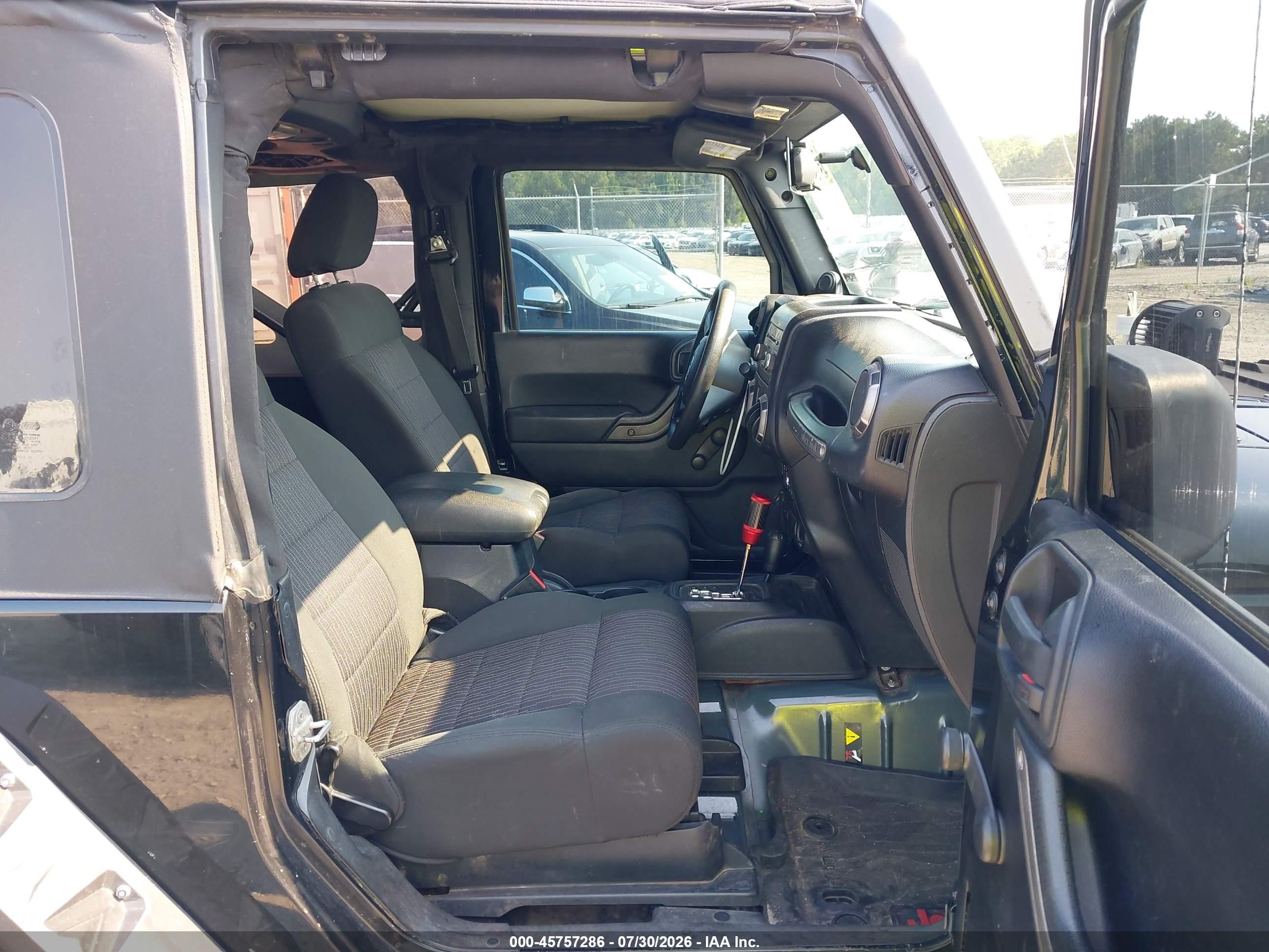 2012 Jeep Wrangler Sport Black vin: 1C4AJWAG7CL193380