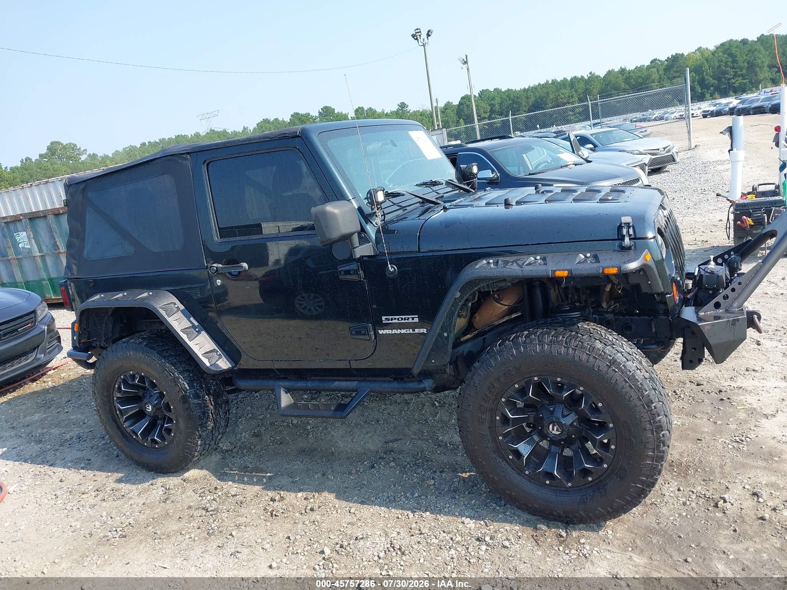 2012 Jeep Wrangler Sport Black vin: 1C4AJWAG7CL193380