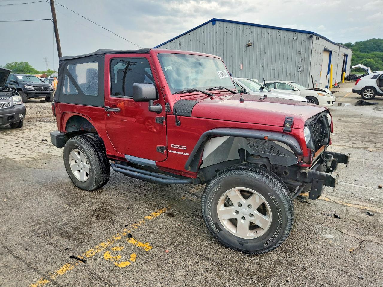2012 Jeep Wrangler Sport Burgundy vin: 1C4AJWAG7CL210534