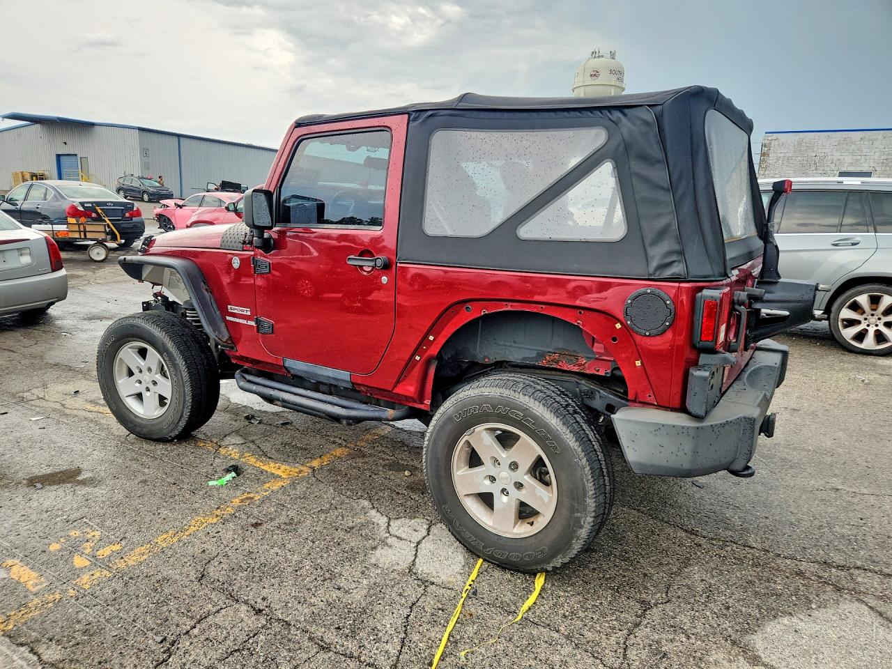 2012 Jeep Wrangler Sport Burgundy vin: 1C4AJWAG7CL210534