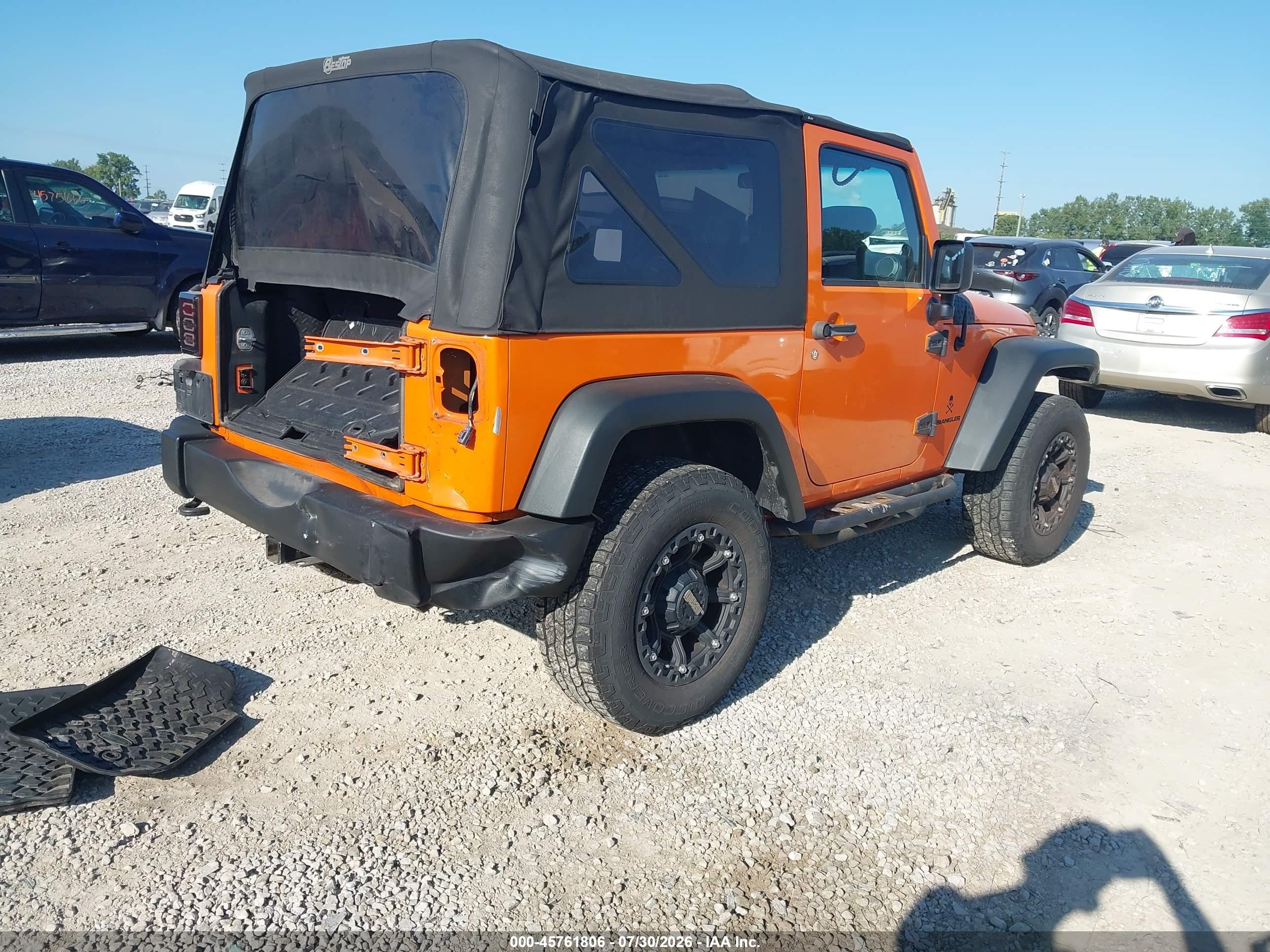 2012 Jeep Wrangler Sport Orange vin: 1C4AJWAG7CL283337