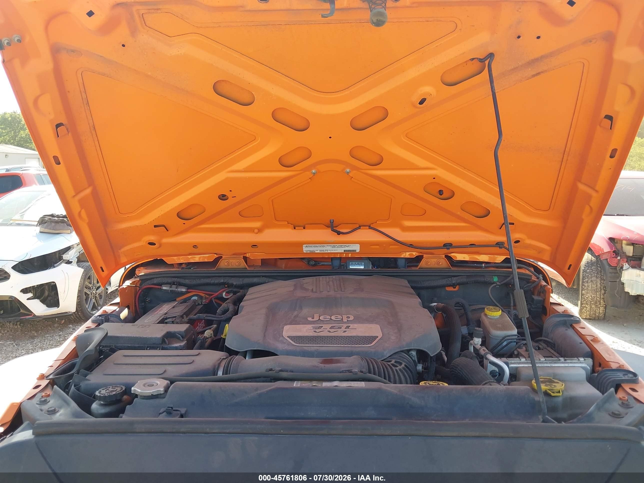 2012 Jeep Wrangler Sport Orange vin: 1C4AJWAG7CL283337