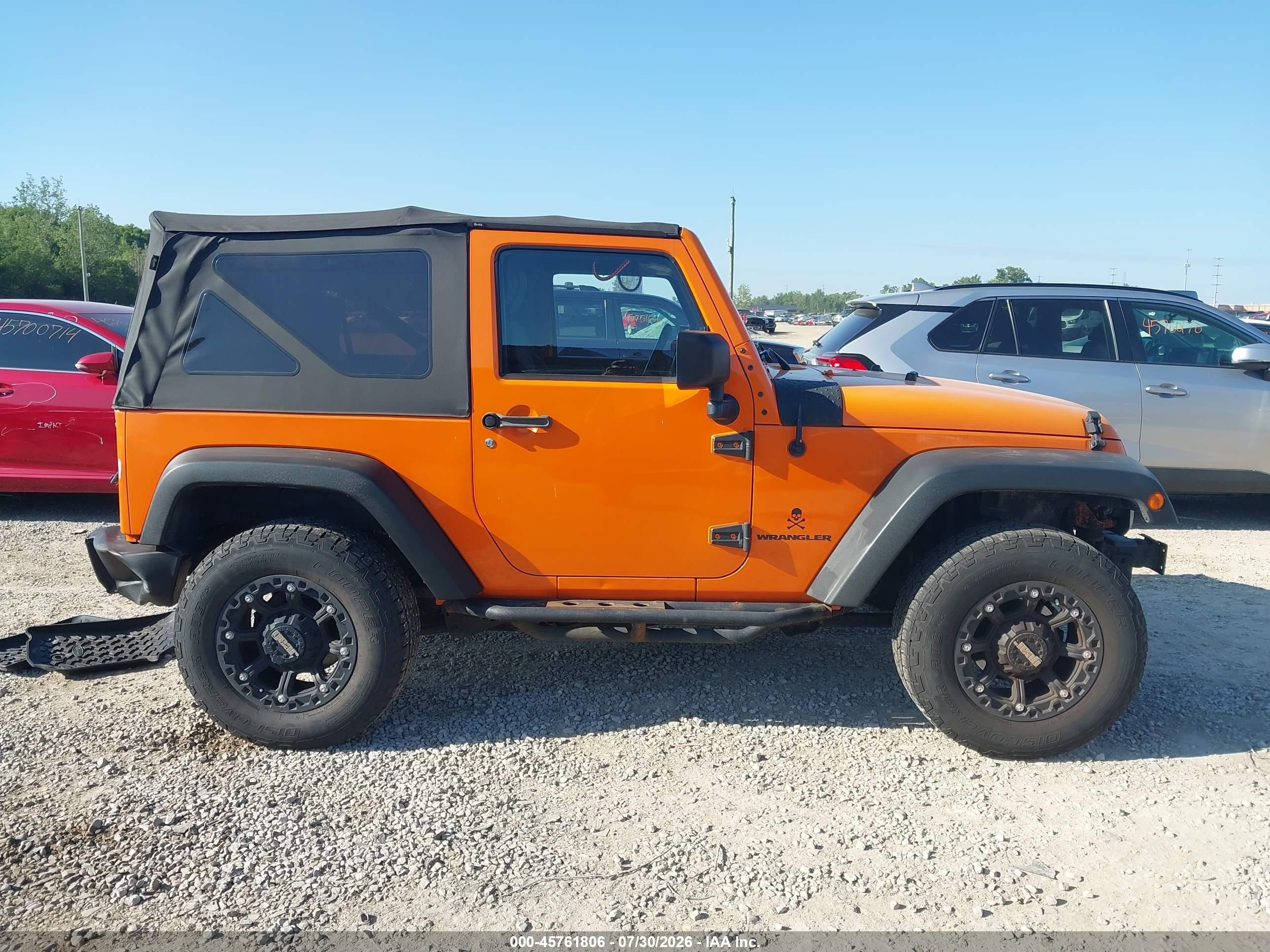 2012 Jeep Wrangler Sport Orange vin: 1C4AJWAG7CL283337