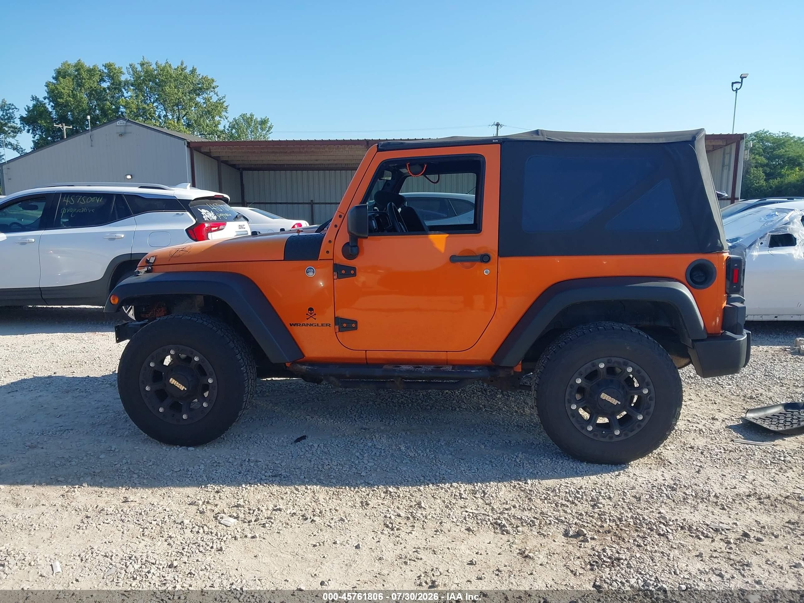 2012 Jeep Wrangler Sport Orange vin: 1C4AJWAG7CL283337