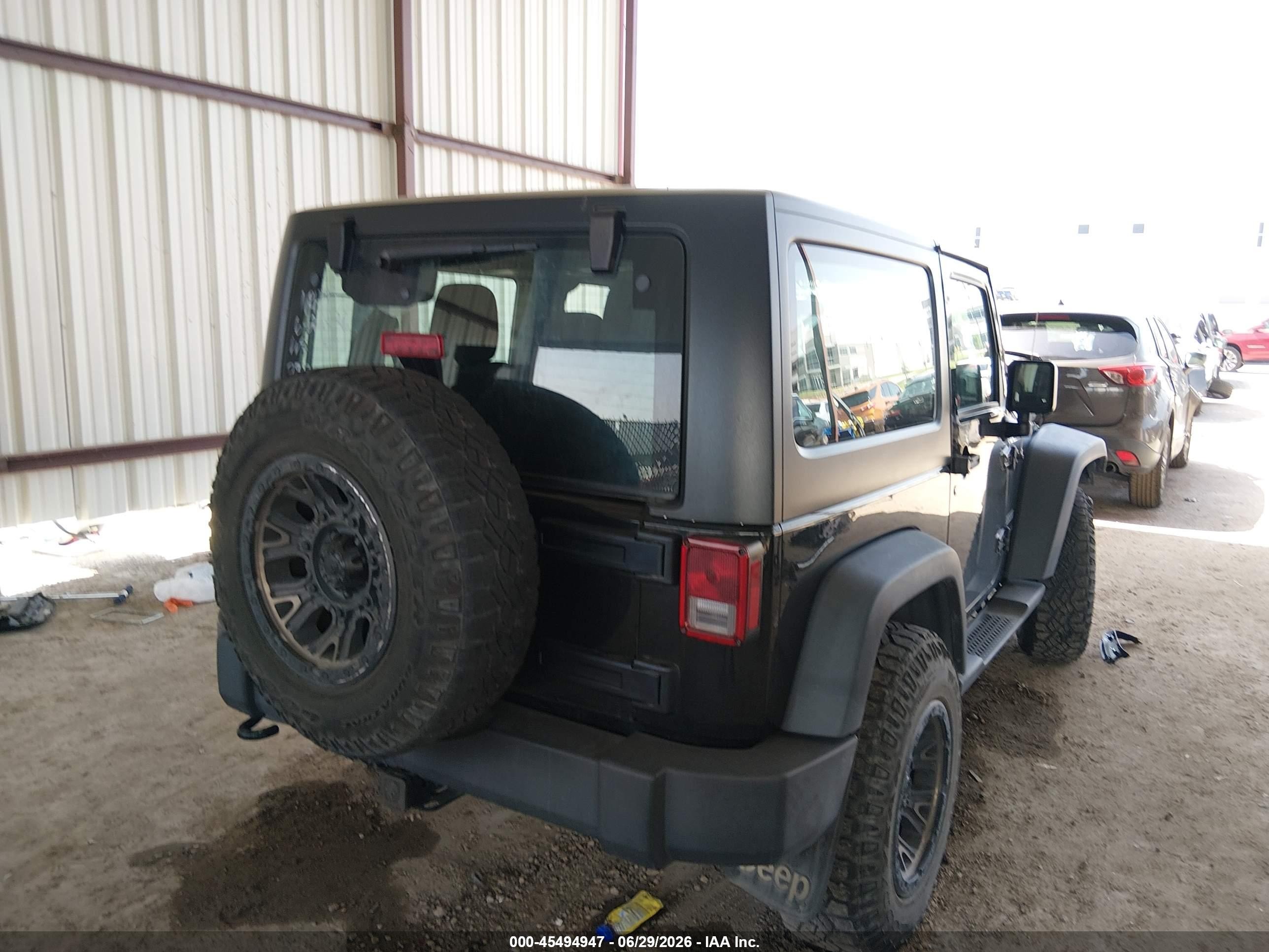 2015 Jeep Wrangler Sport Черный vin: 1C4AJWAG7FL542171