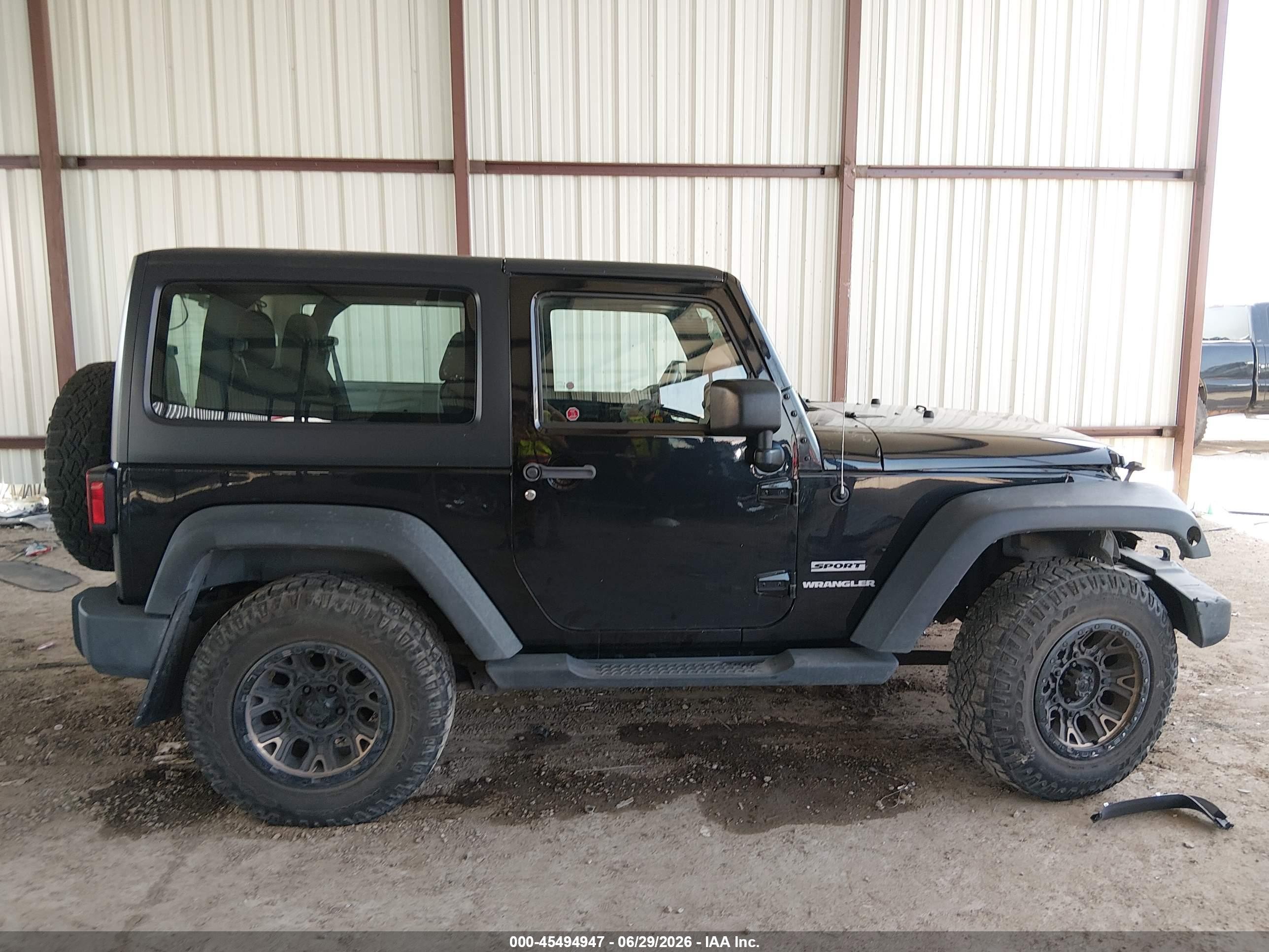 2015 Jeep Wrangler Sport Черный vin: 1C4AJWAG7FL542171