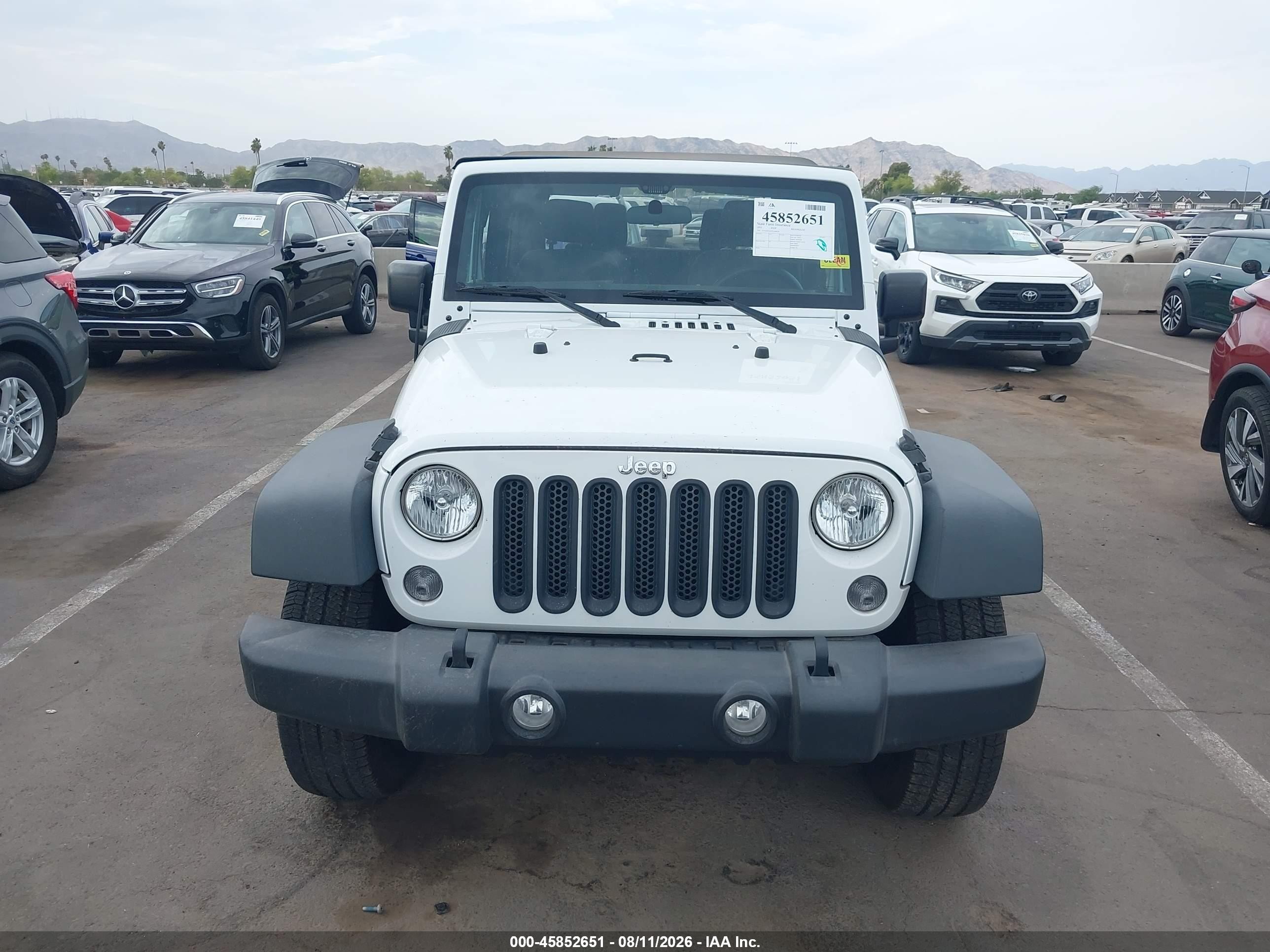 2015 Jeep Wrangler Sport White vin: 1C4AJWAG7FL608170