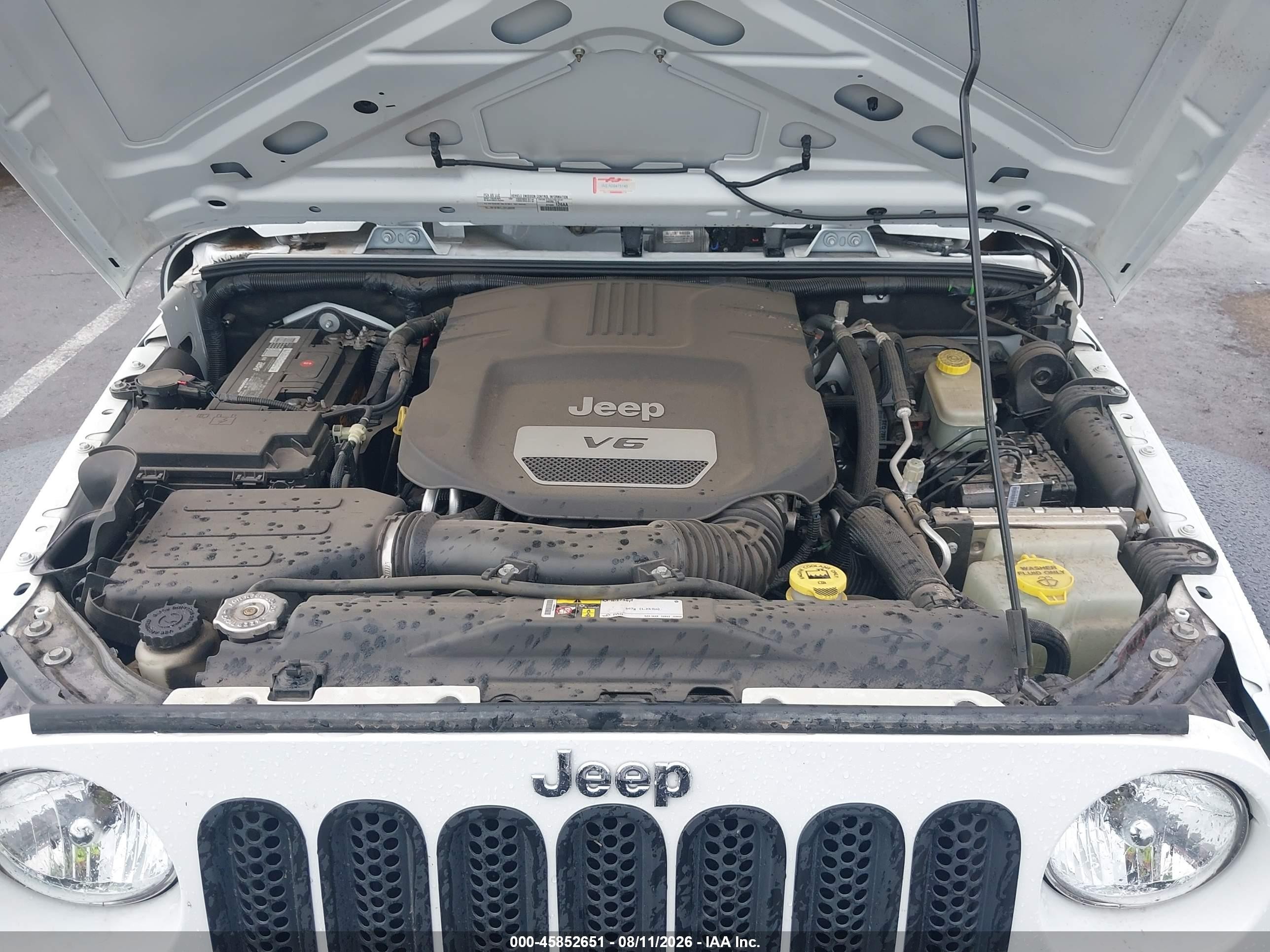 2015 Jeep Wrangler Sport White vin: 1C4AJWAG7FL608170