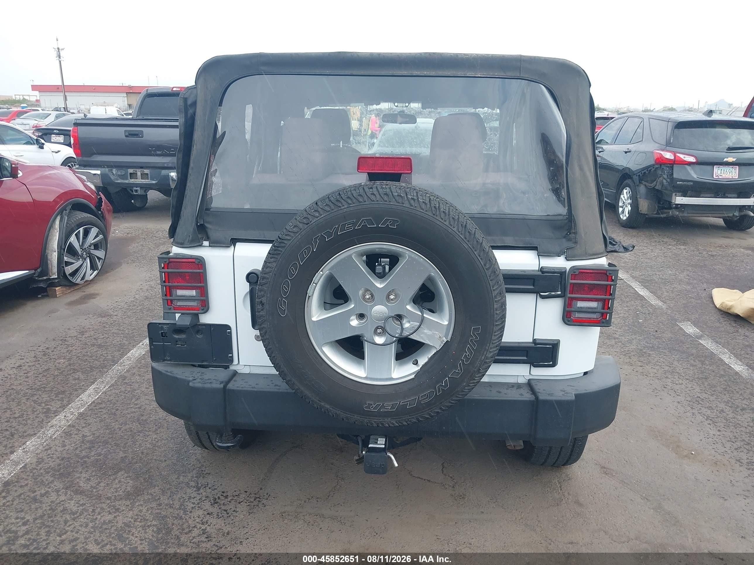 2015 Jeep Wrangler Sport White vin: 1C4AJWAG7FL608170