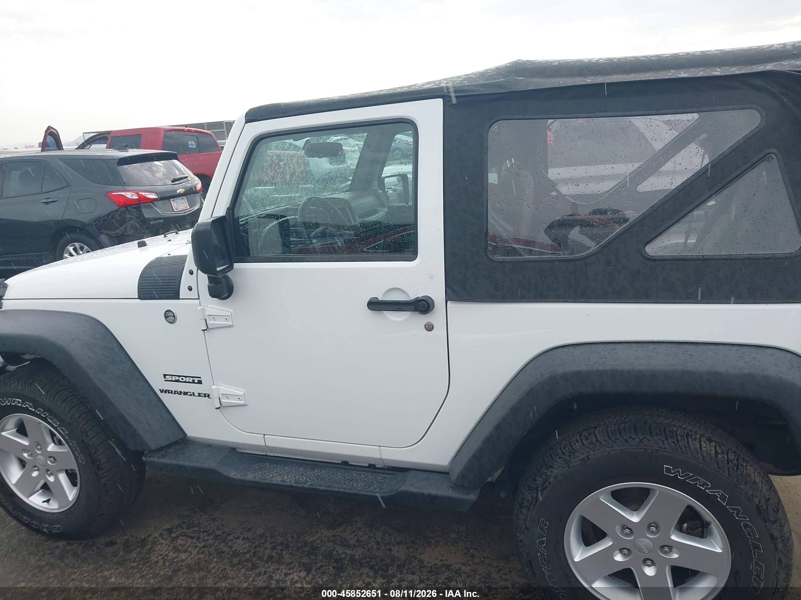 2015 Jeep Wrangler Sport White vin: 1C4AJWAG7FL608170