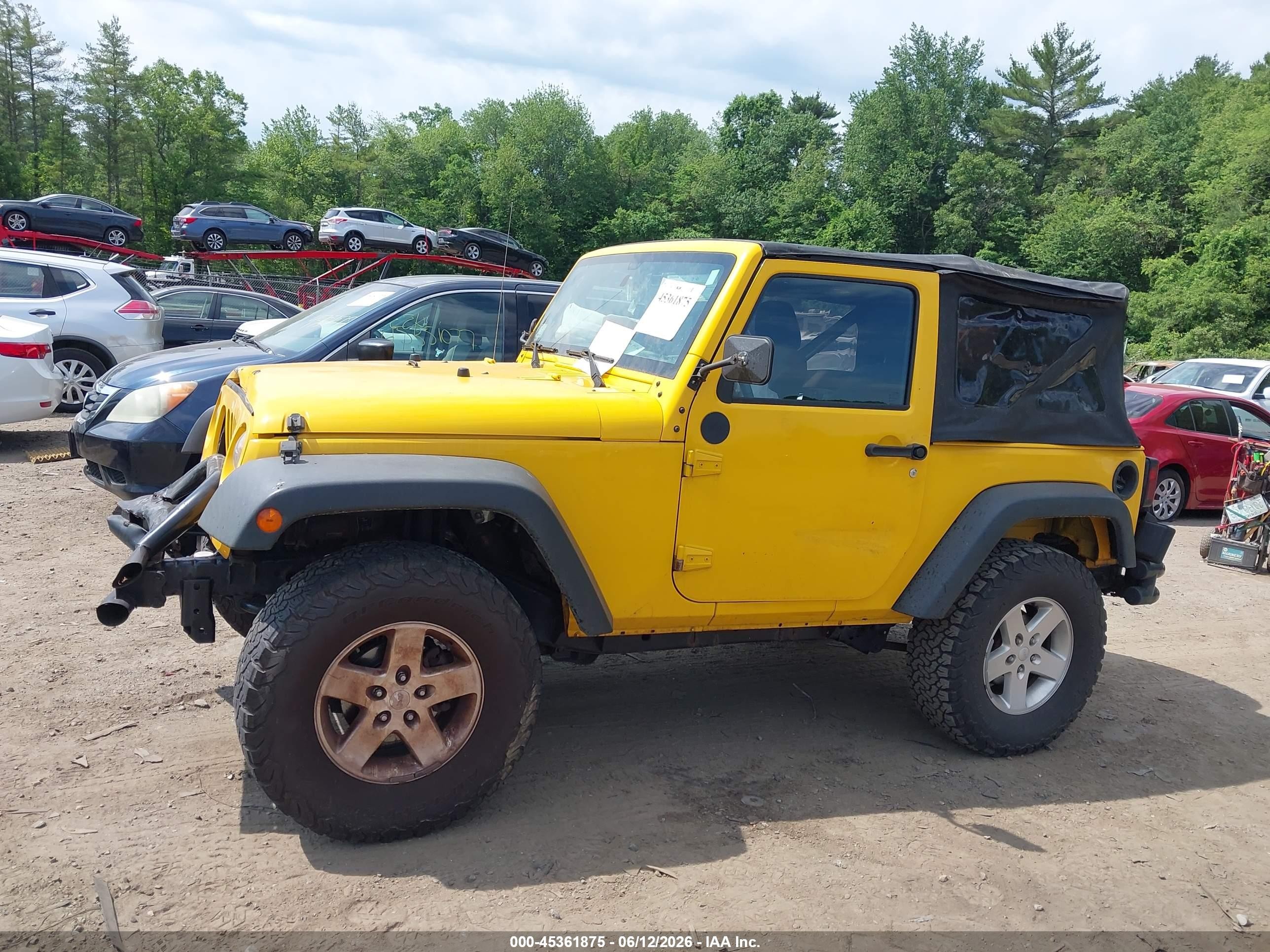 2015 Jeep Wrangler Sport Yellow vin: 1C4AJWAG7FL646191