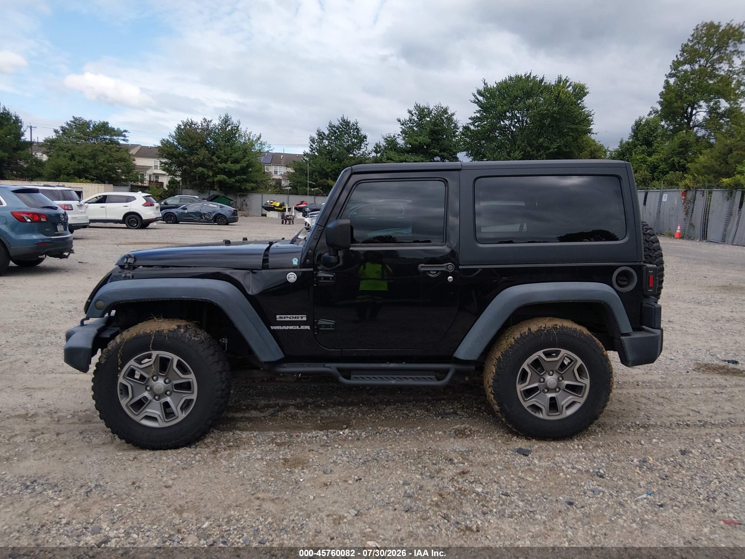 2015 Jeep Wrangler Sport Black vin: 1C4AJWAG7FL748073