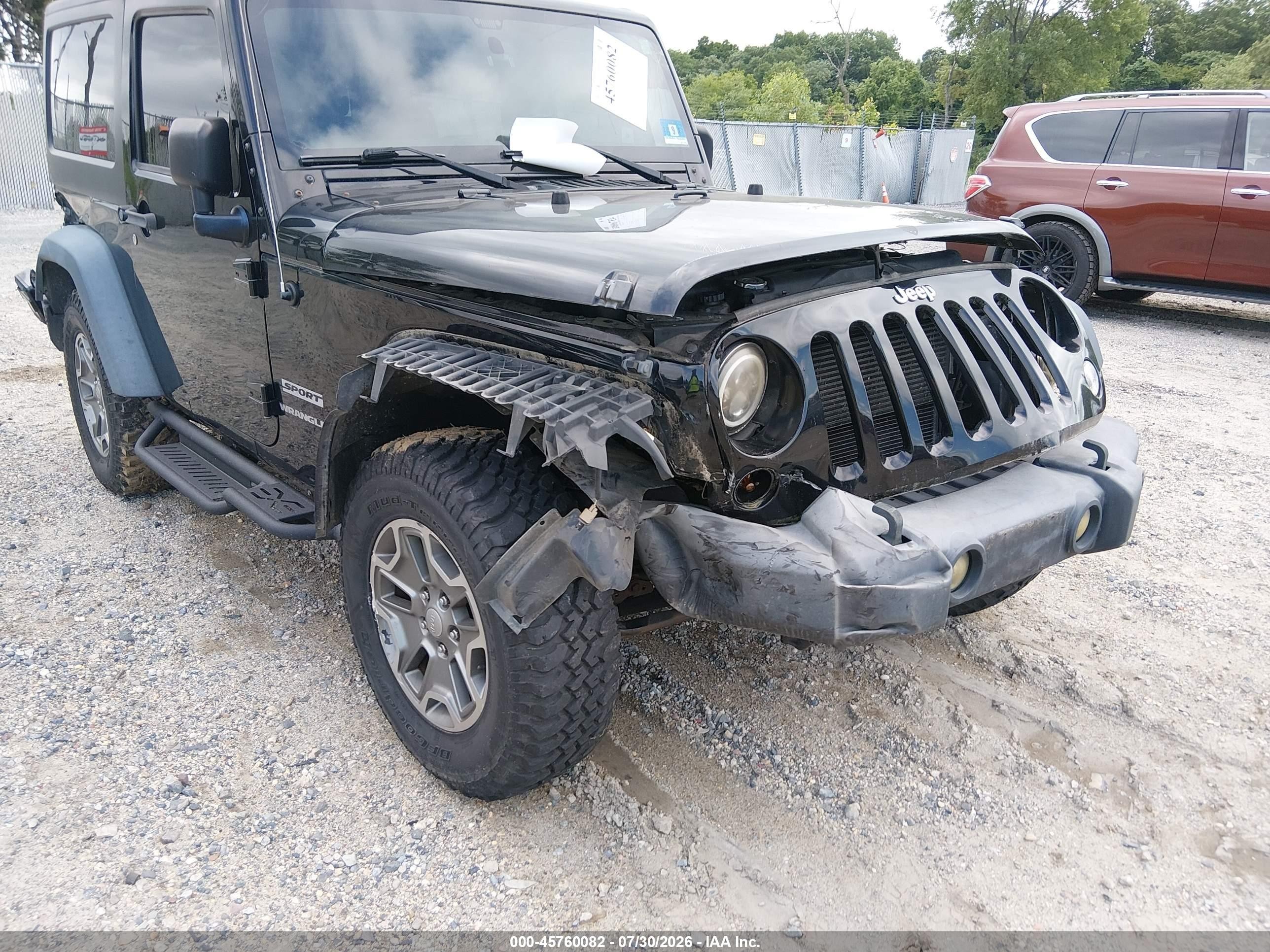2015 Jeep Wrangler Sport Black vin: 1C4AJWAG7FL748073